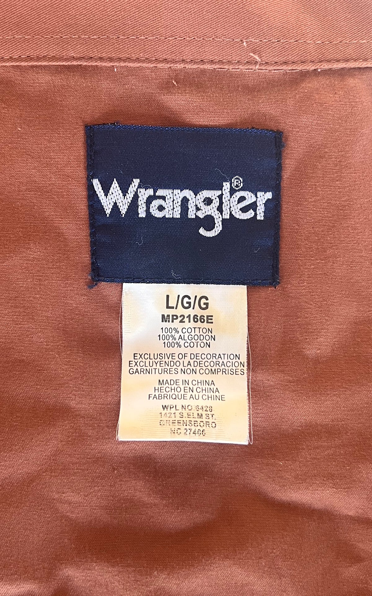 Vintage MENS 70s Wrangler Button Down Shirt