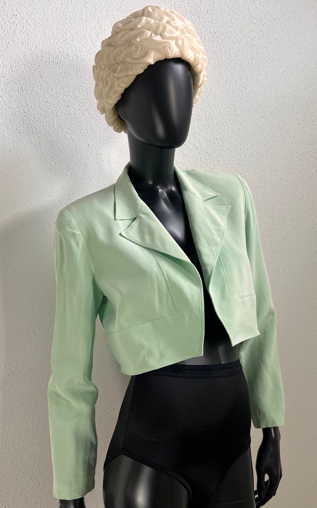 Vintage Mint Silk Tuxedo Jacket