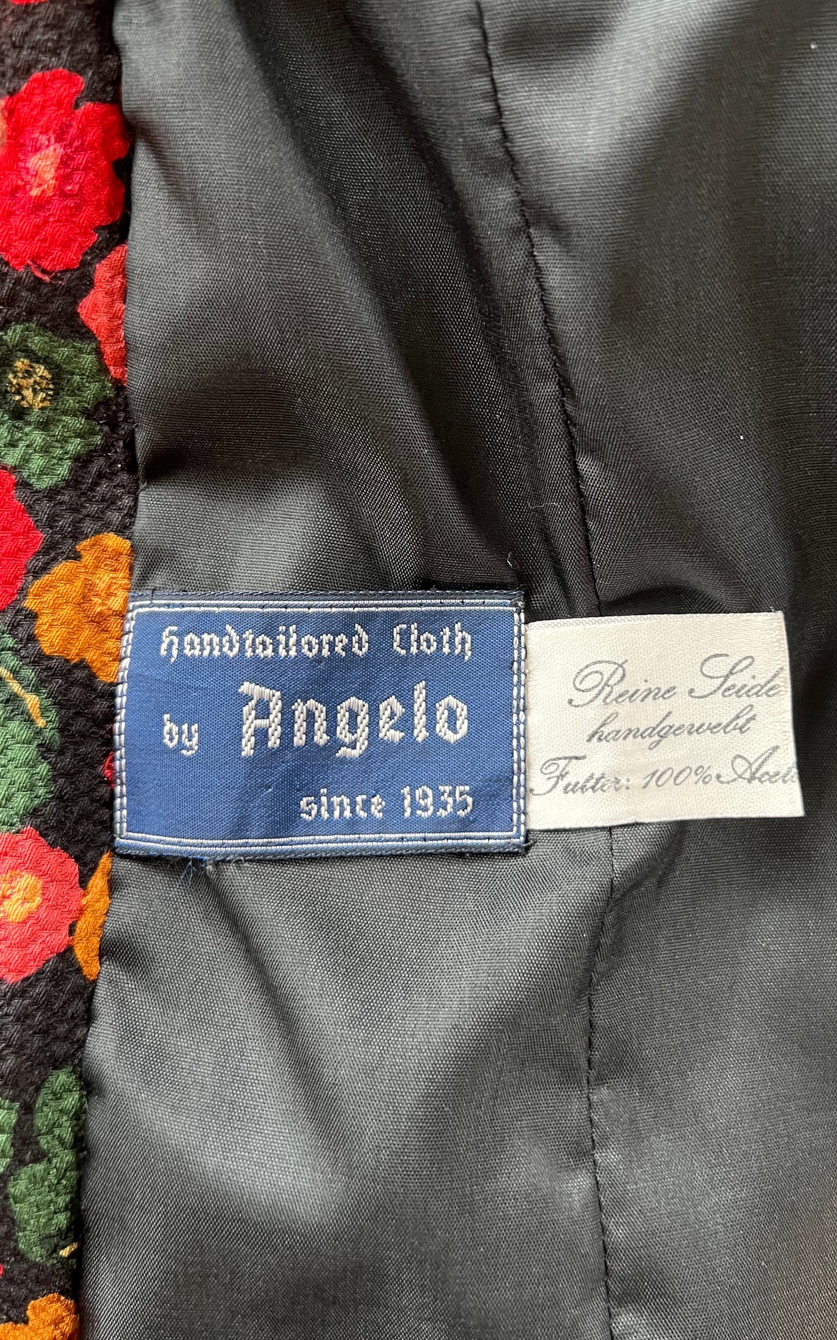 Vintage Flower Silk Blazer