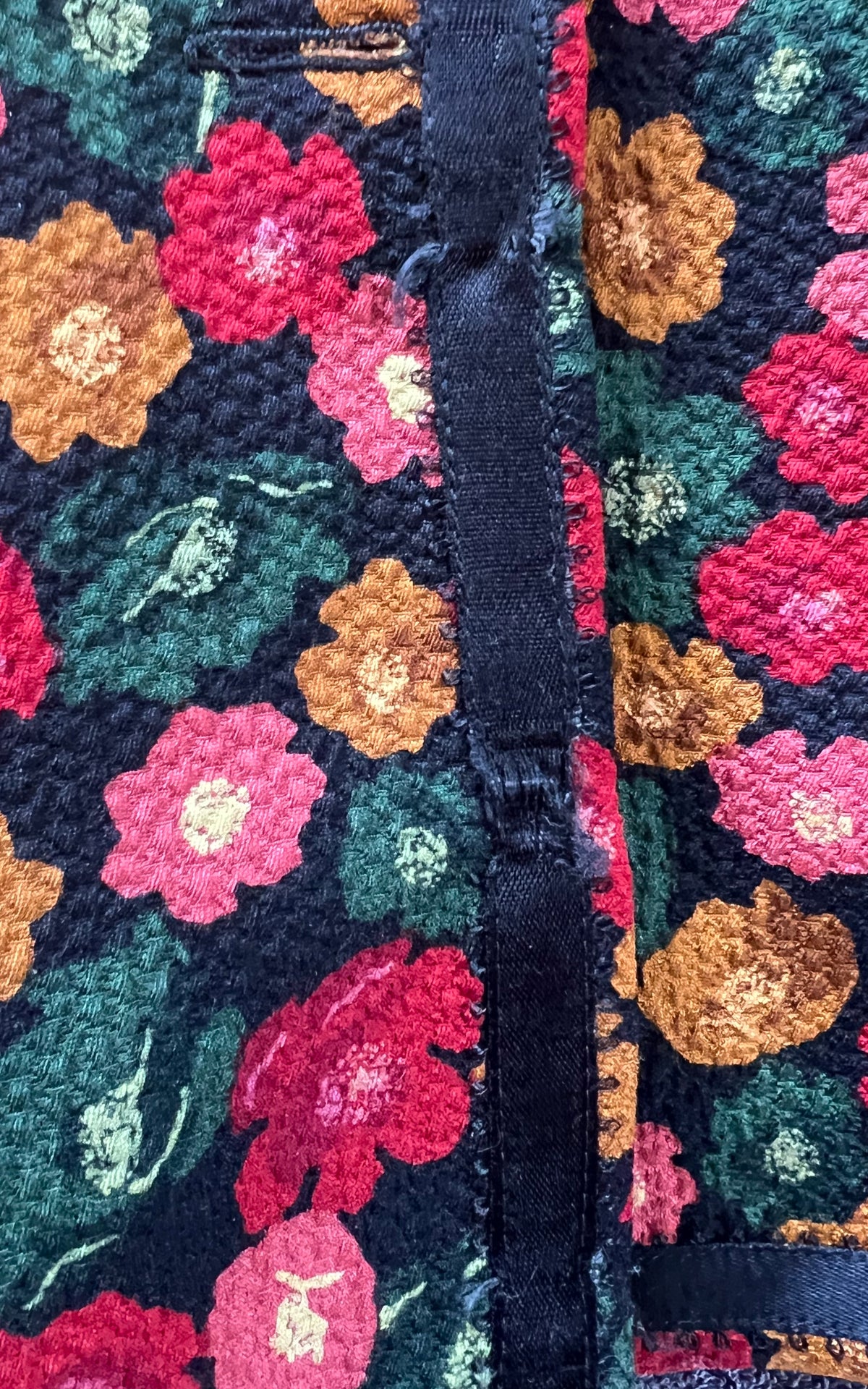 Vintage Flower Silk Blazer