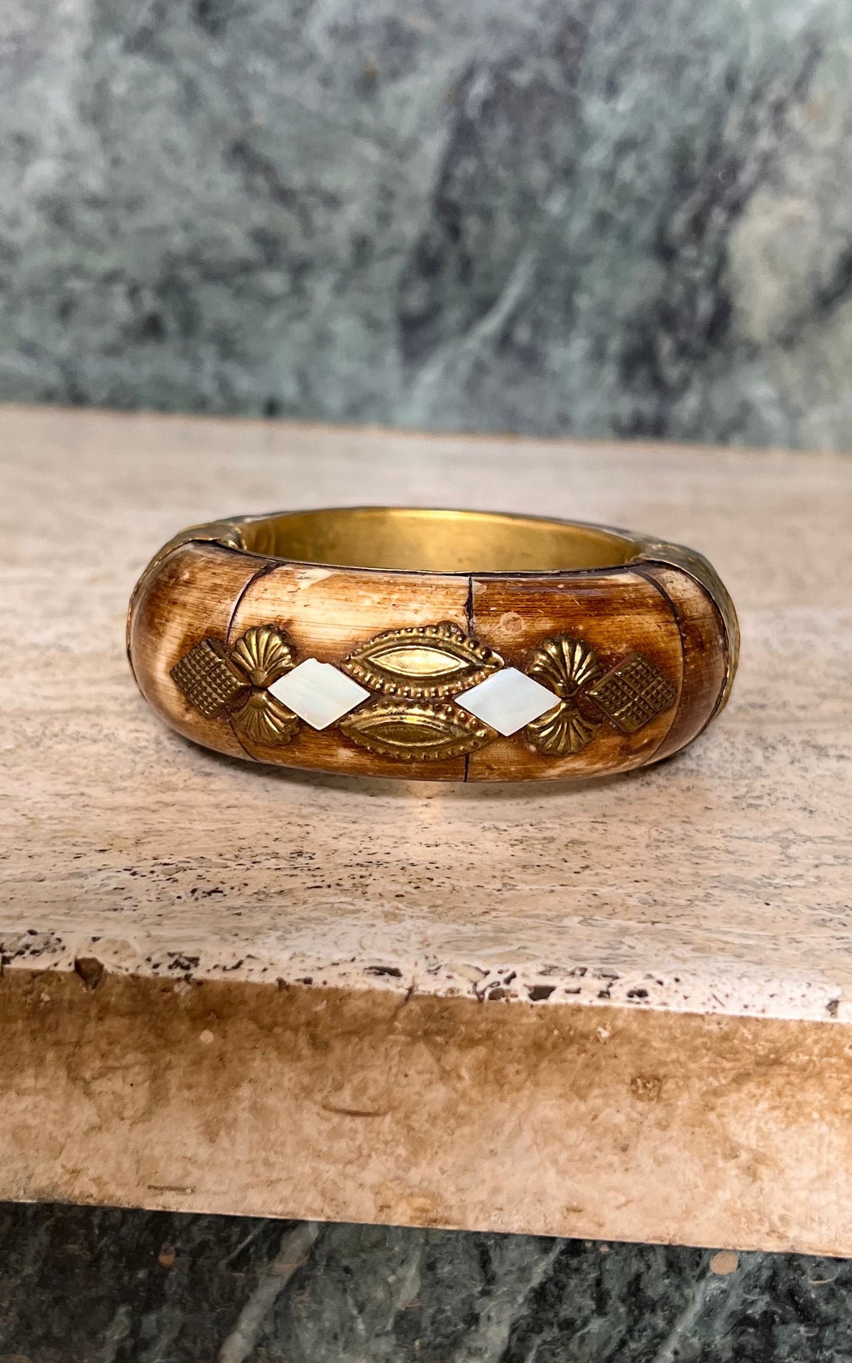 1968 VINTAGE X BOHEMIAN BOTANICALS Vintage Horn Bangle