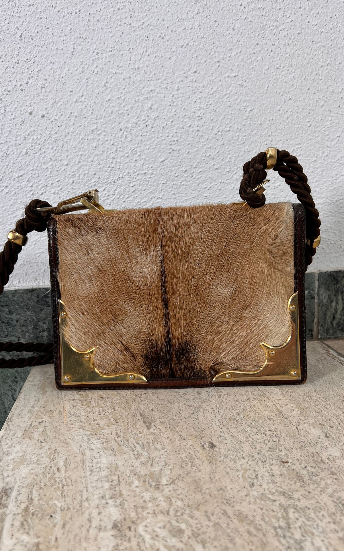 Vintage Goat Hair Shoulder Bag