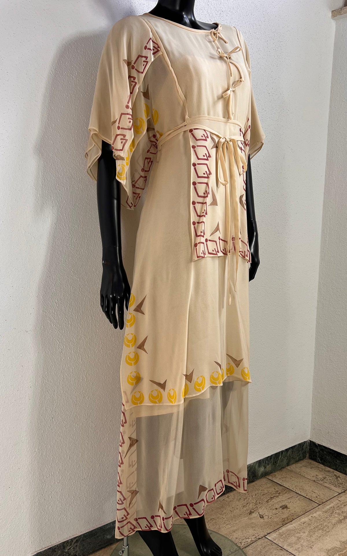 Vintage 70s Sheer Flatter Silk Dress