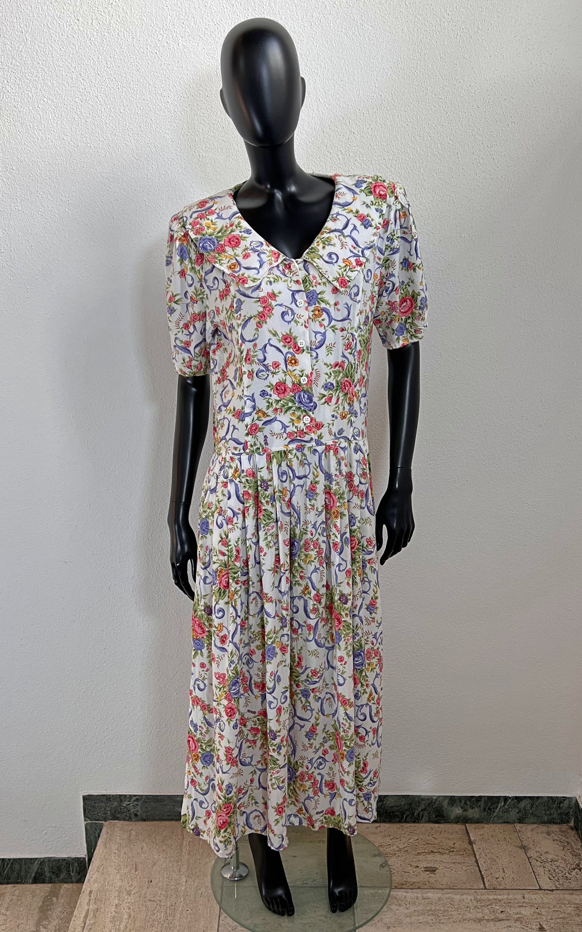 Vintage 90s Big Collar Dress