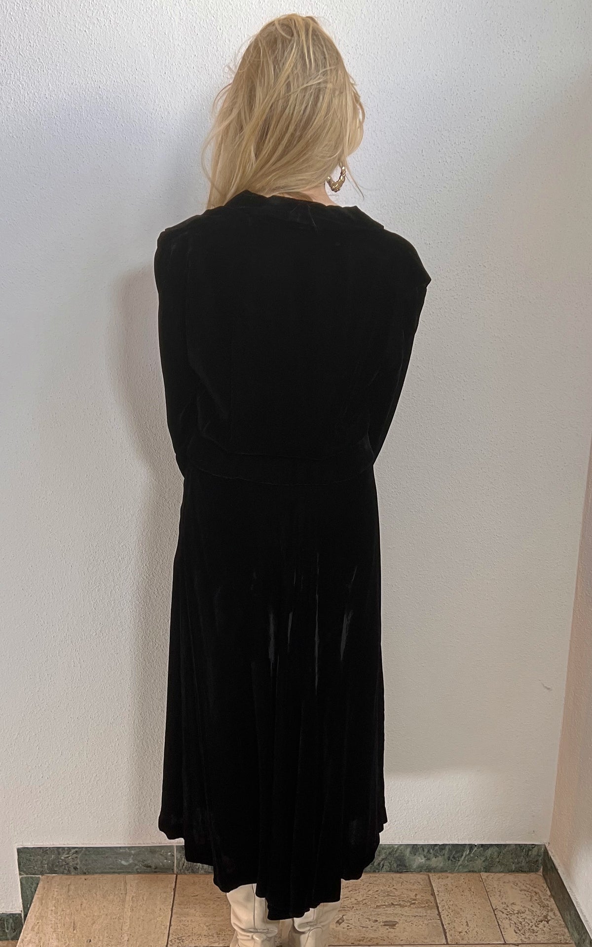 Vintage 40s Velvet Silk Set