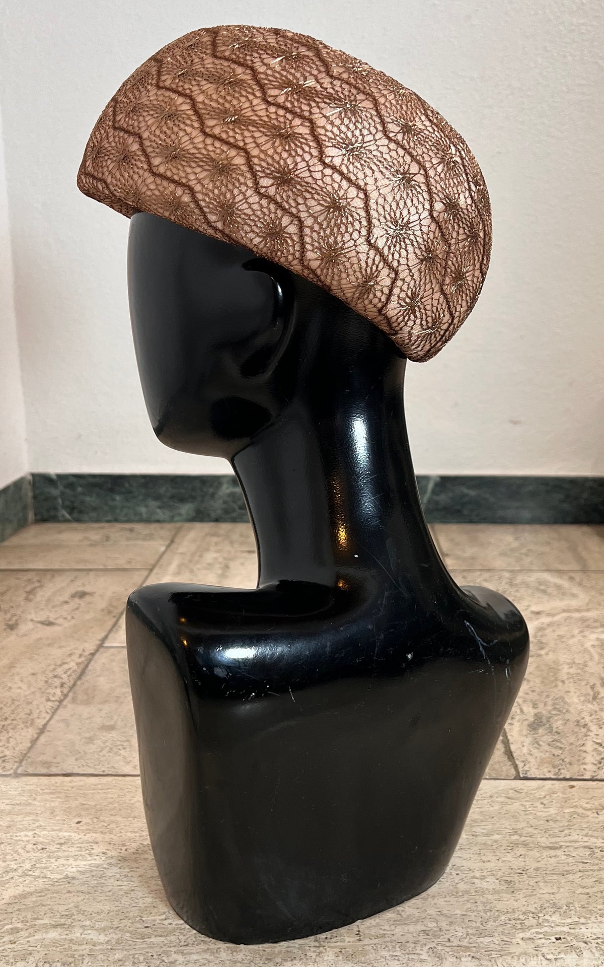 Vintage Lace Pillbox Hat