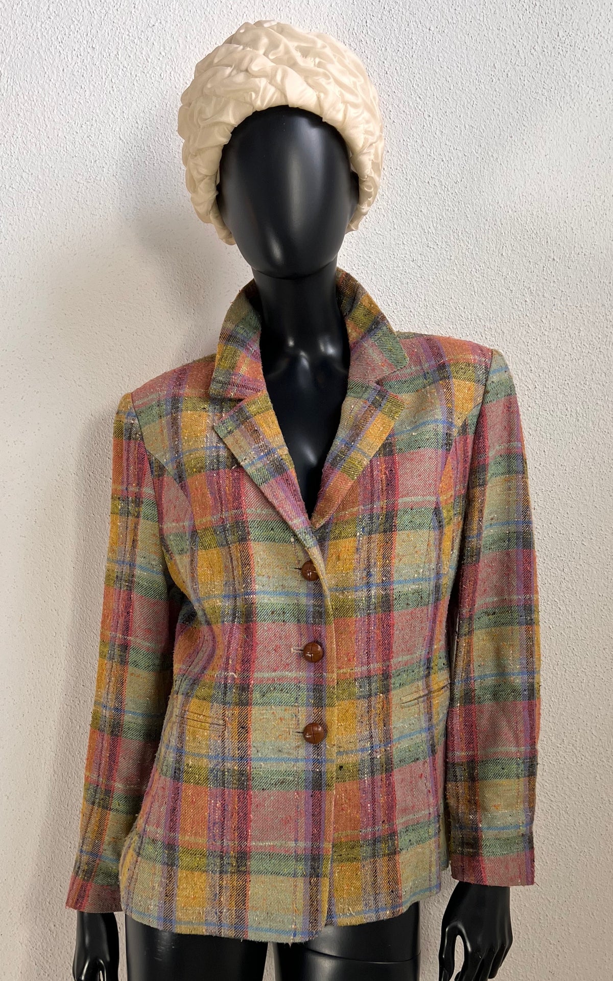 Vintage Lodenfrey Tartan Silk Blazer