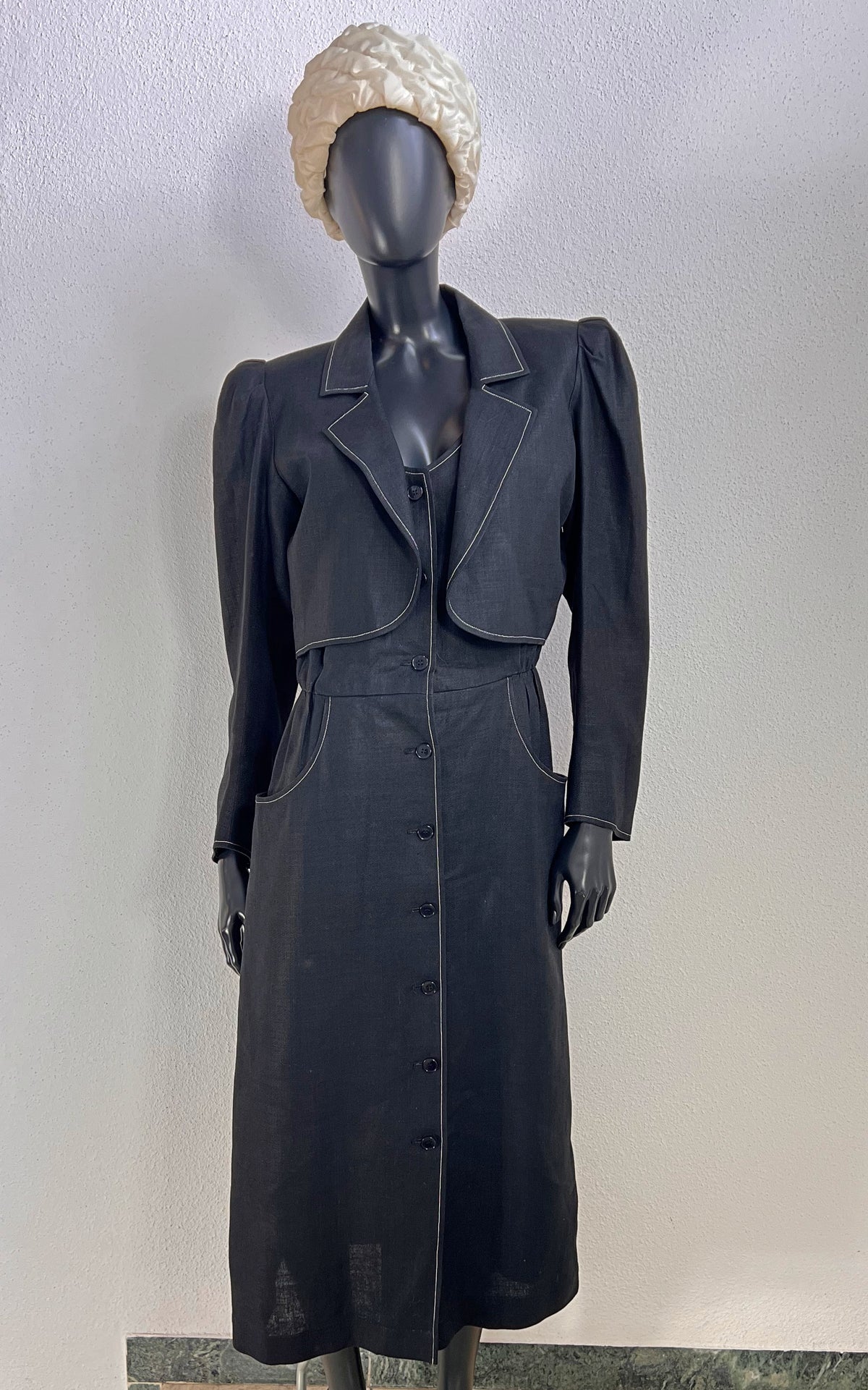 Vintage 80s Yves Saint Laurent Linen Costume