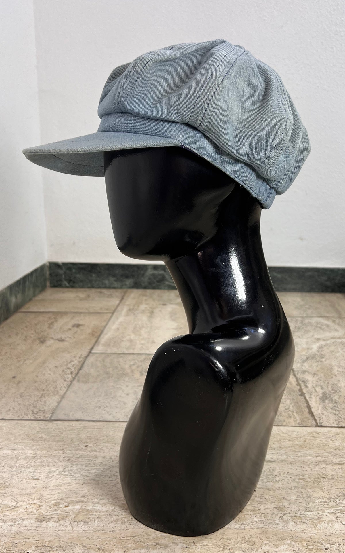 Vintage Light Denim Baker Boy Hat
