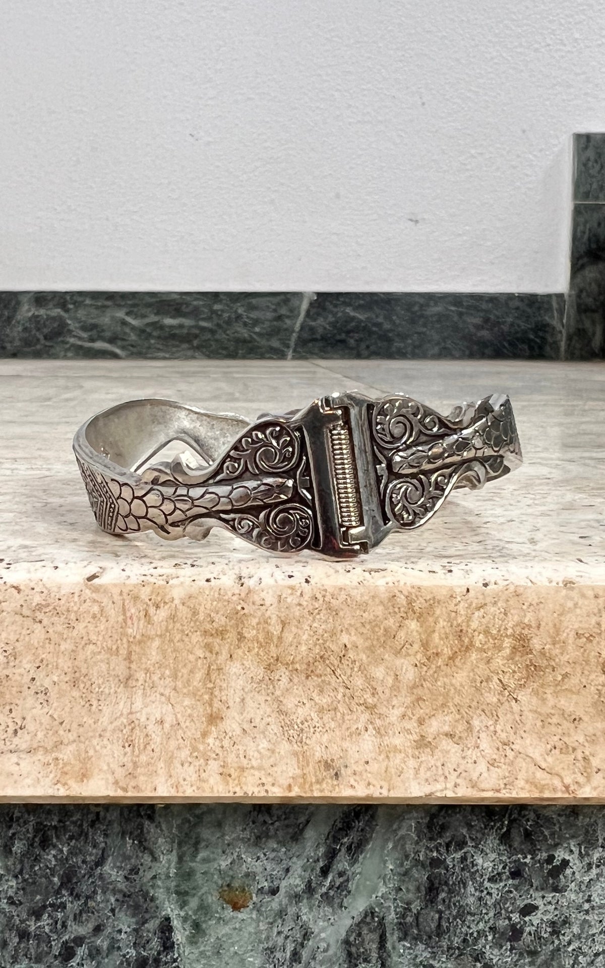 Vintage Silver Snake Bracelet