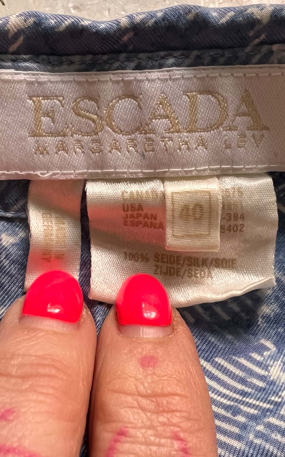 Vintage Escada Silk Blouse + Neckerchief