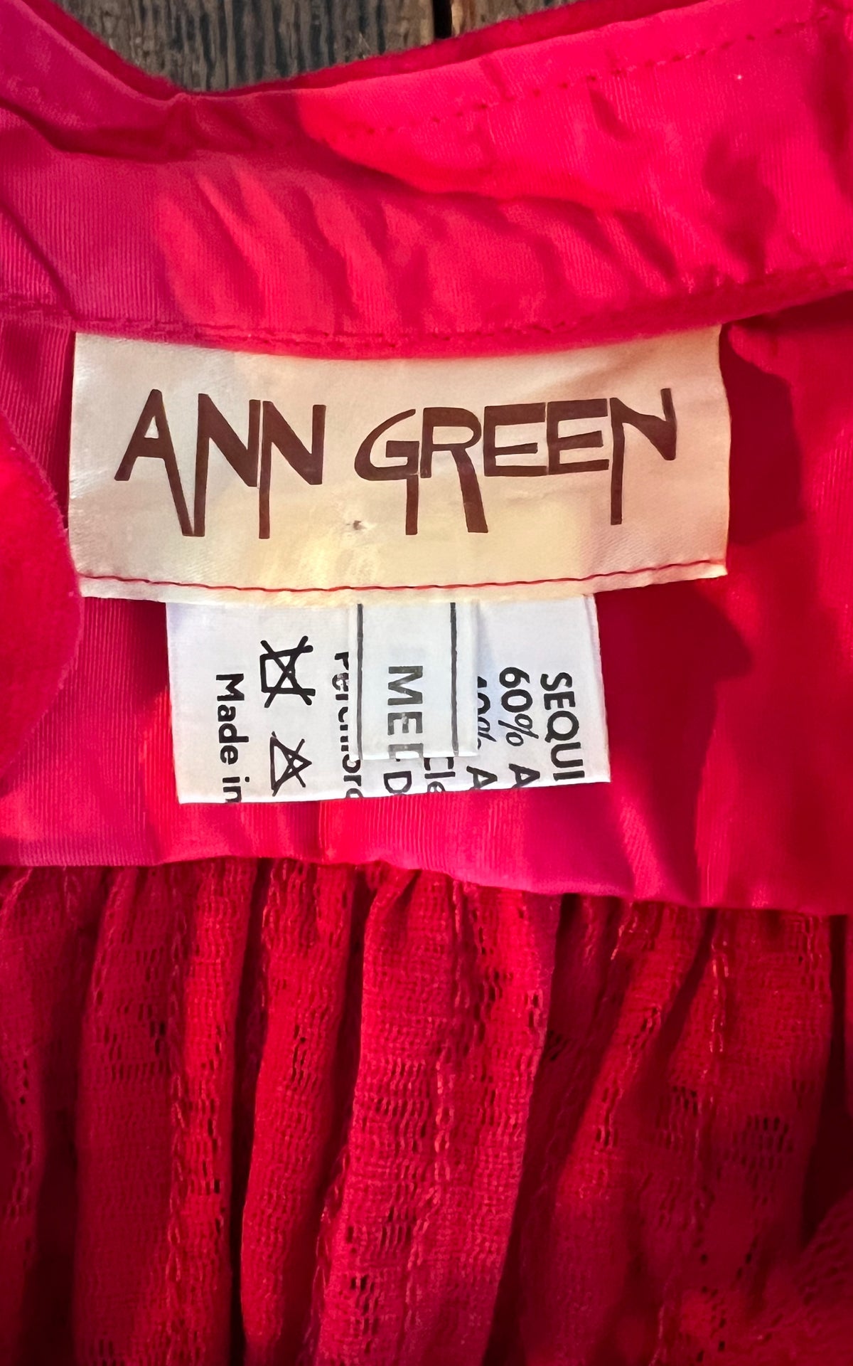 Vintage Ann Green Sequins and Velvet Shirt