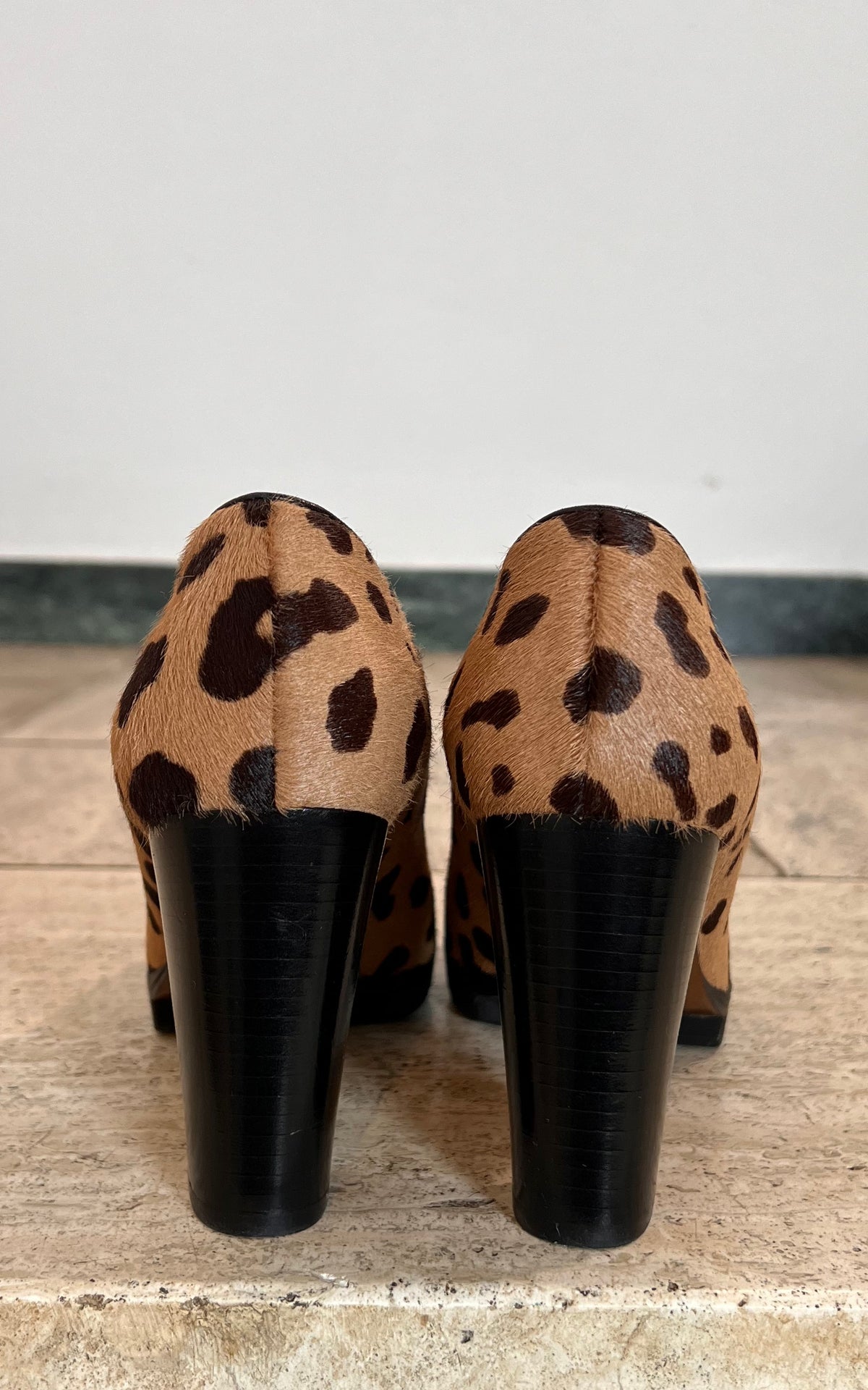 Vintage Walter Steiger Leo Fur Mules 37