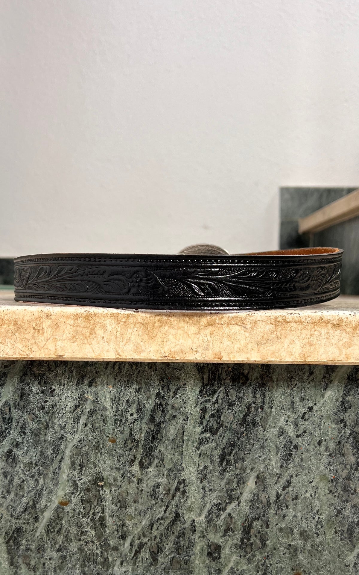 Vintage Textan Turquoise Leather Belt