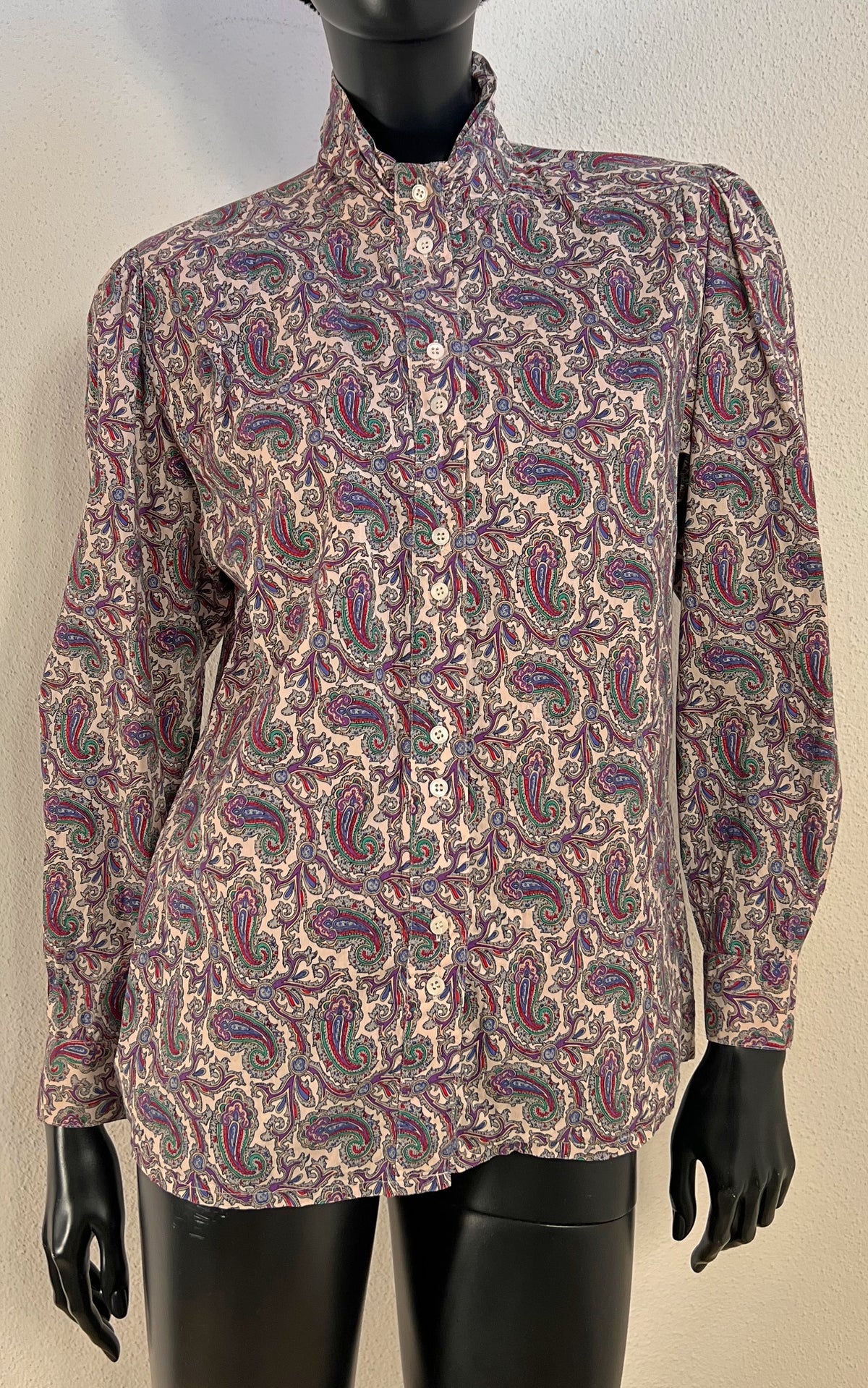 Vintage Paisley Cotton Silk Blouse