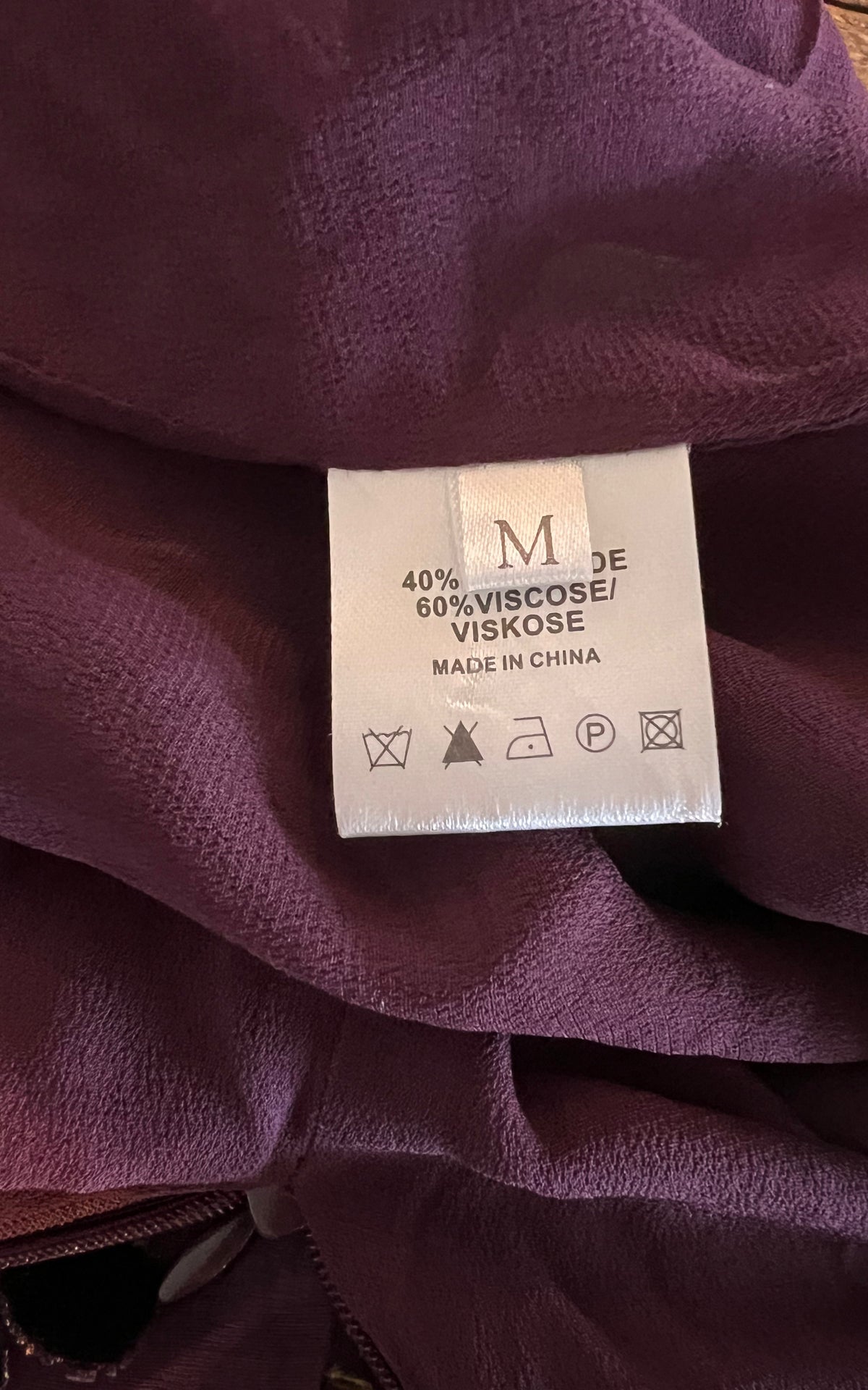 Vintage Jadicted Silk Velvet Burn Out Dress
