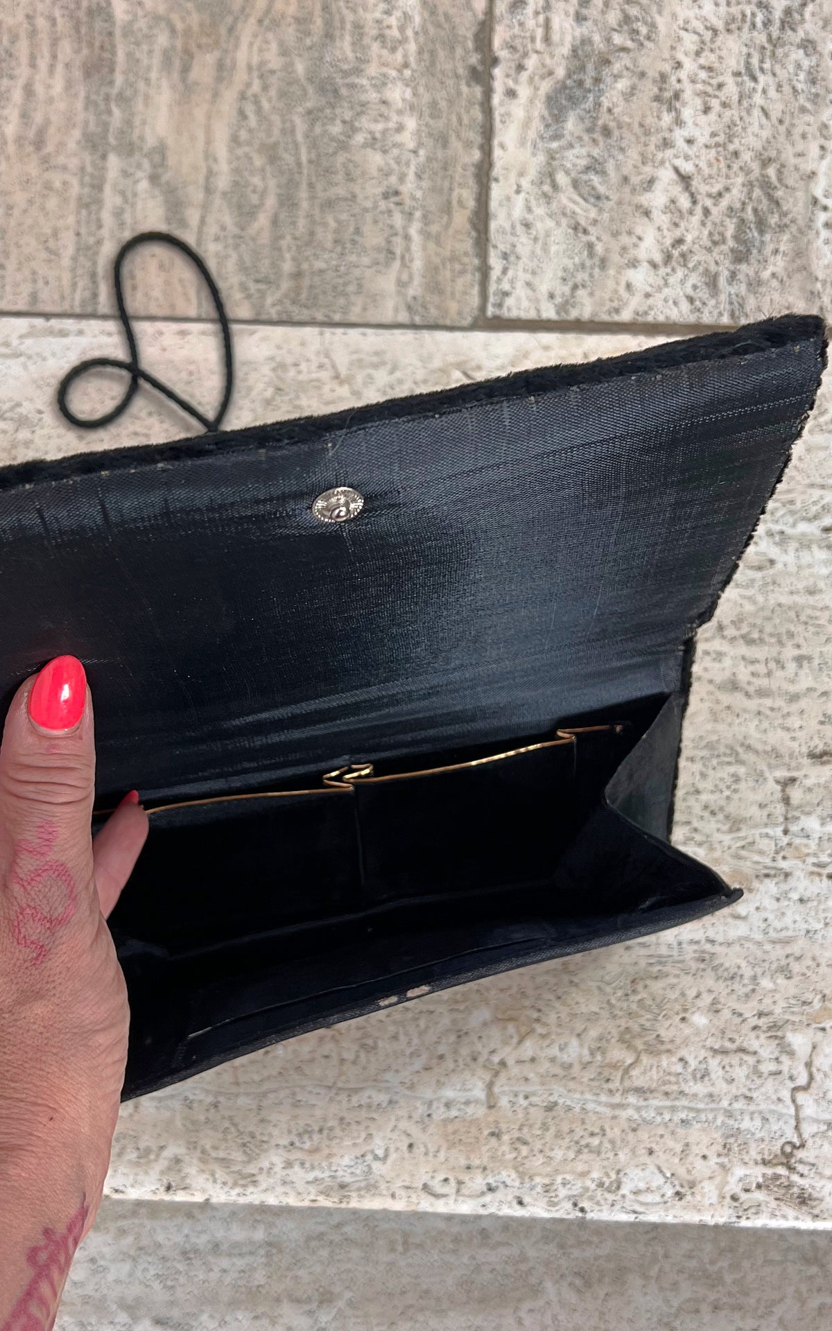 Vintage Embroidered Velvet Bag