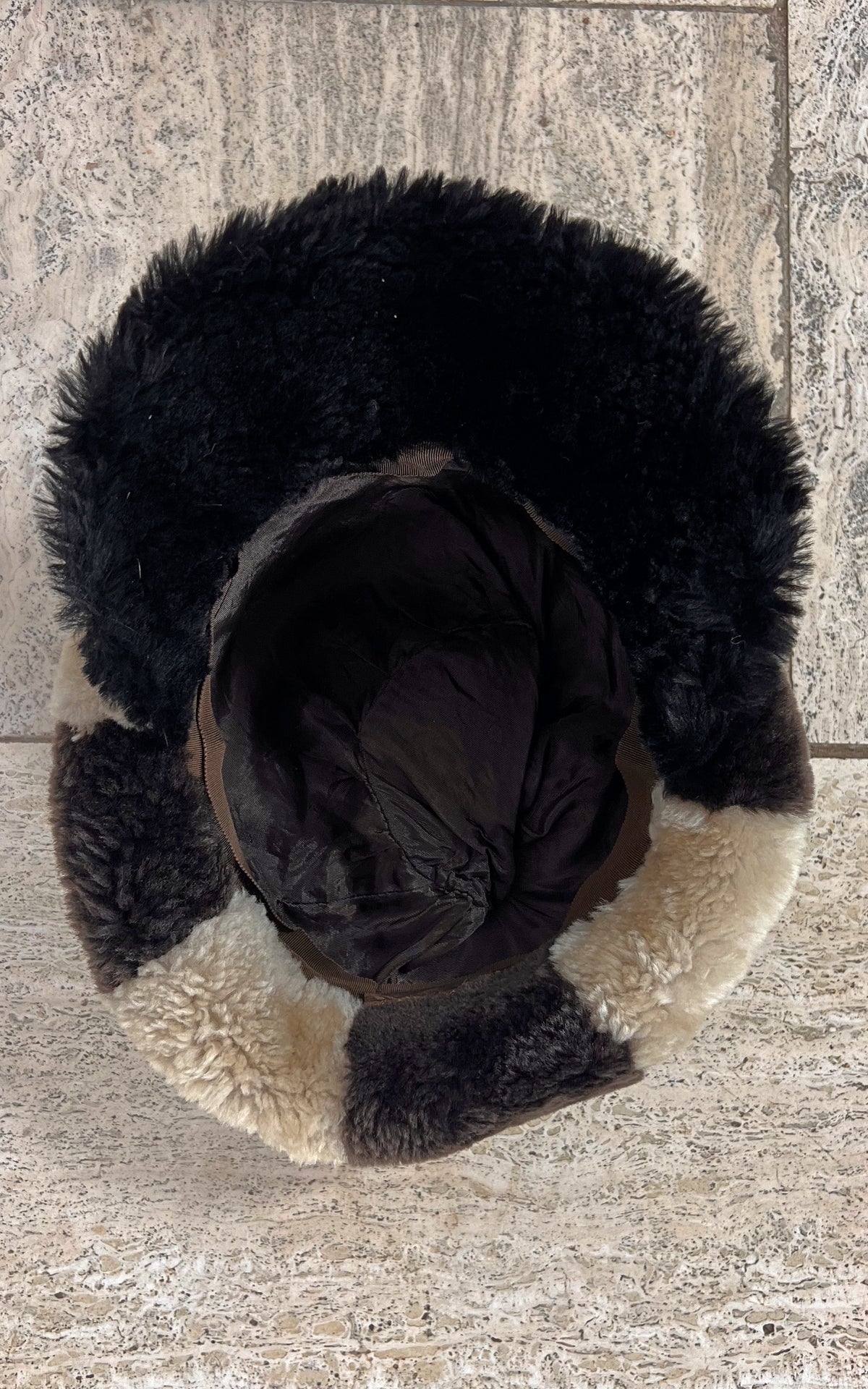 Vintage 70s Shearling Baker Boy Hat