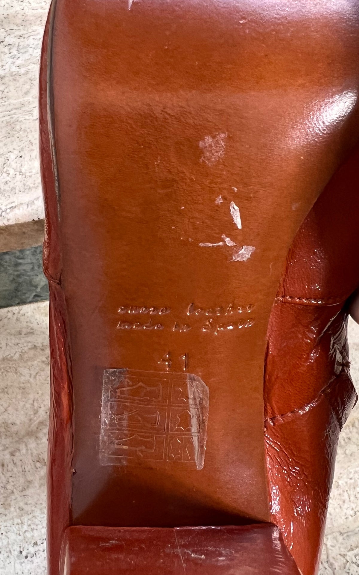 Chie Mihara Leather Lace-Up Boots Burnt Orange 41