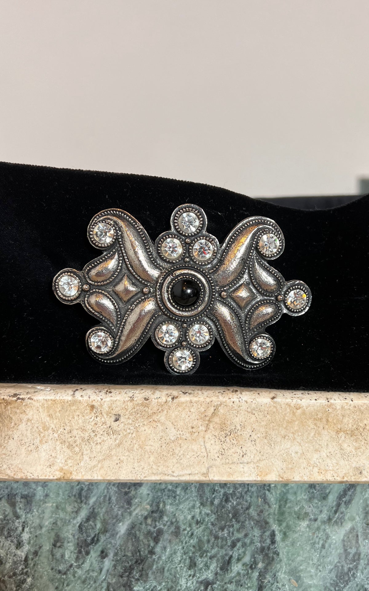 Vintage Helene Strasser Velvet Belt