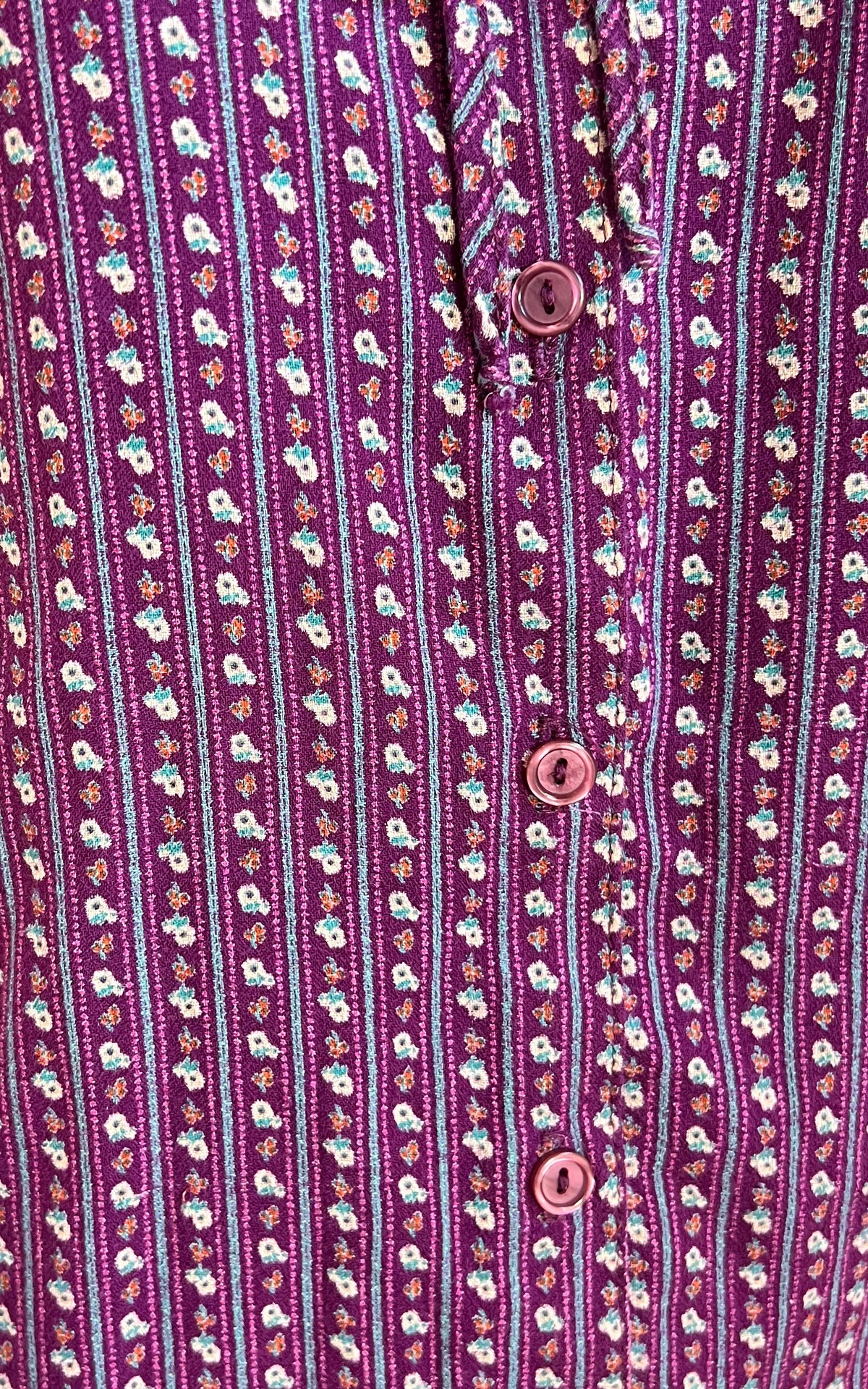 Vintage 70s Little Flower Prairie Blouse