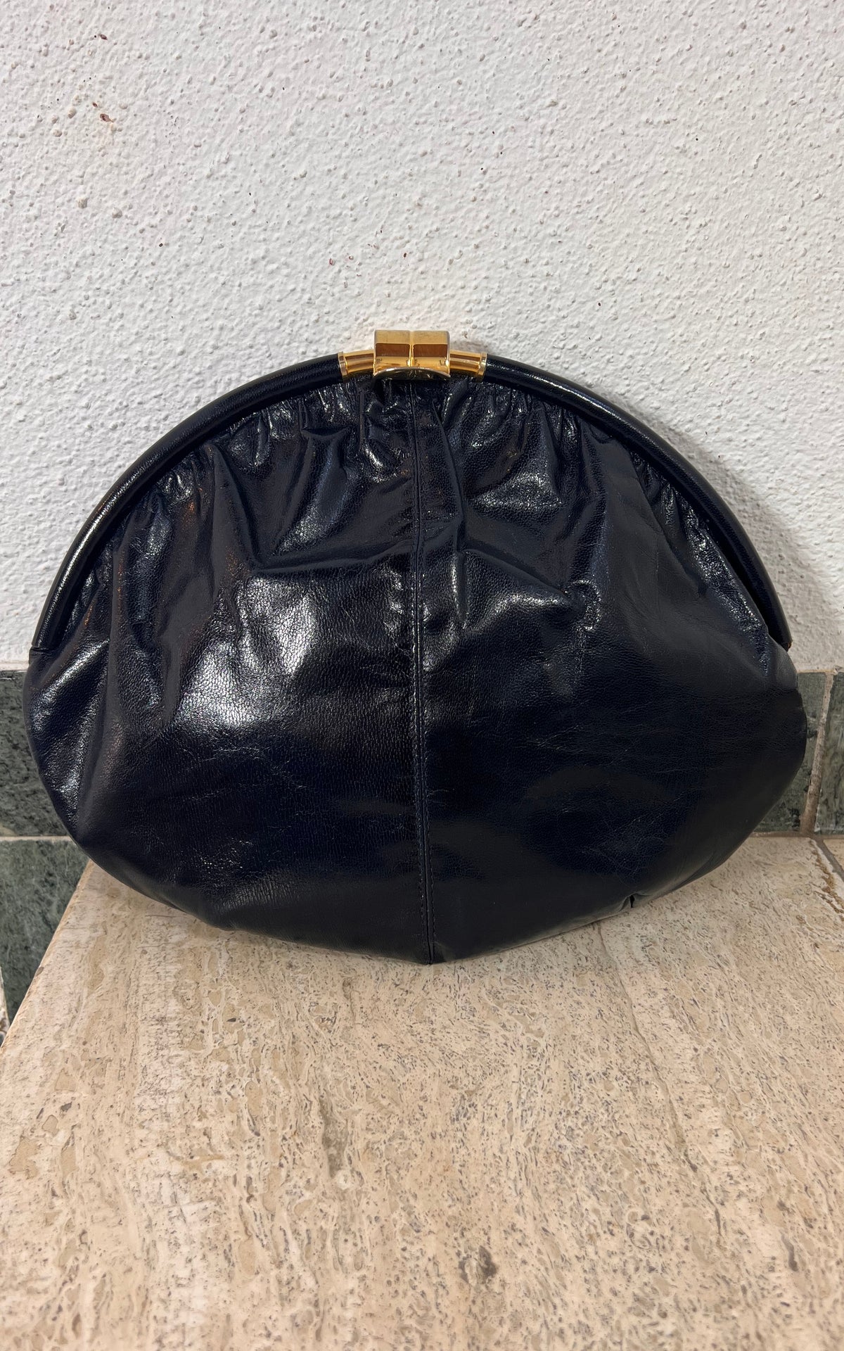 Vintage 70s Darkblue Rodo Italy Clutch Bag