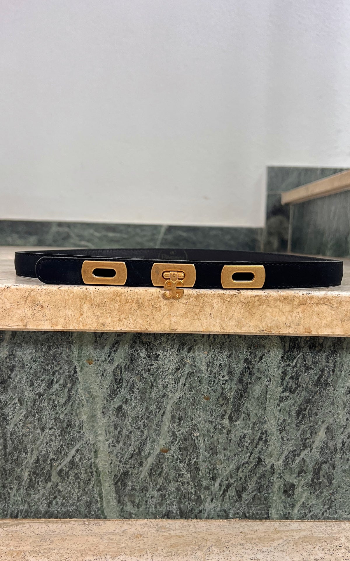 Vintage 90s Elegance Paris Skinny Suede Belt