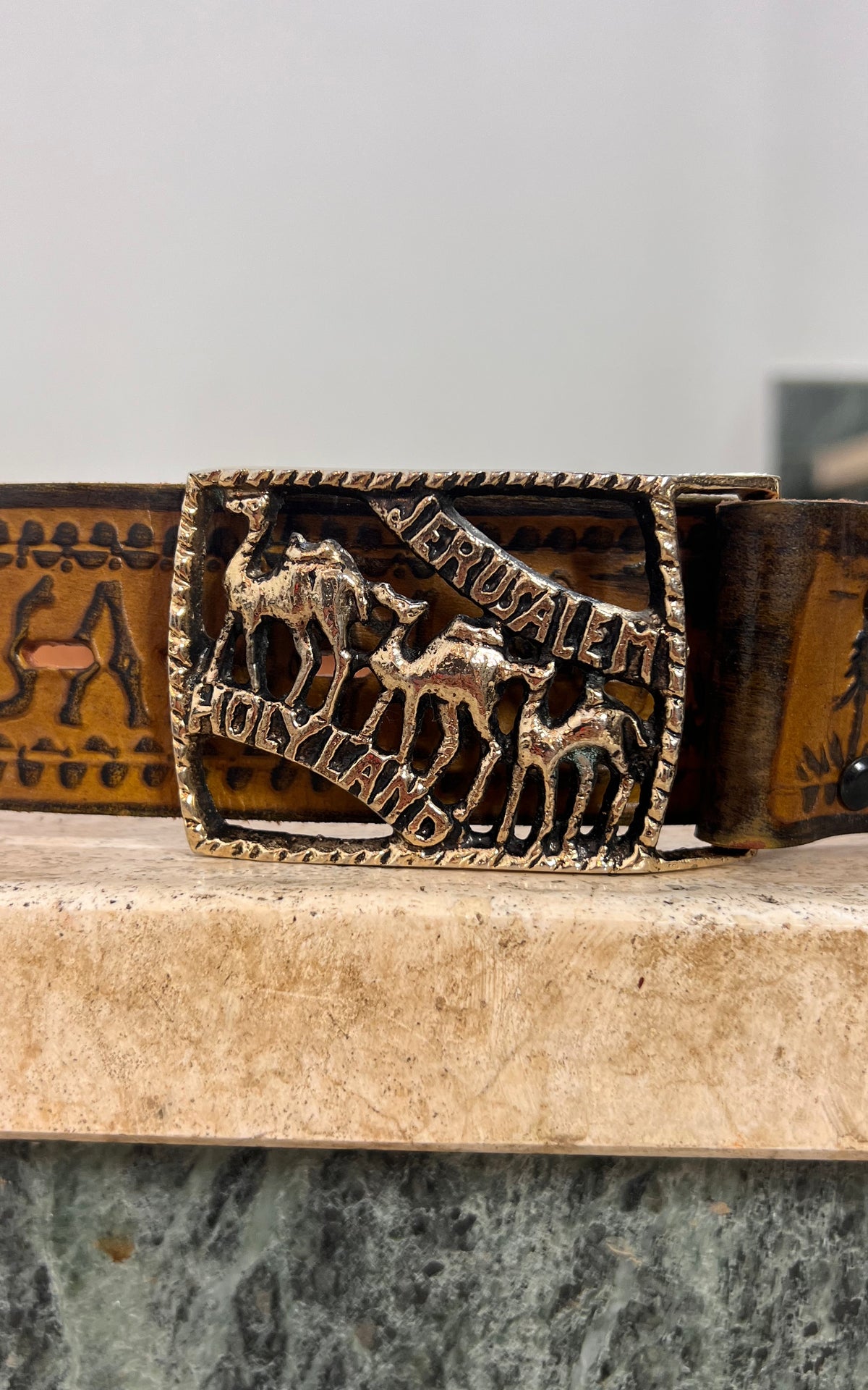 Vintage MENS 70s Jerusalem Belt