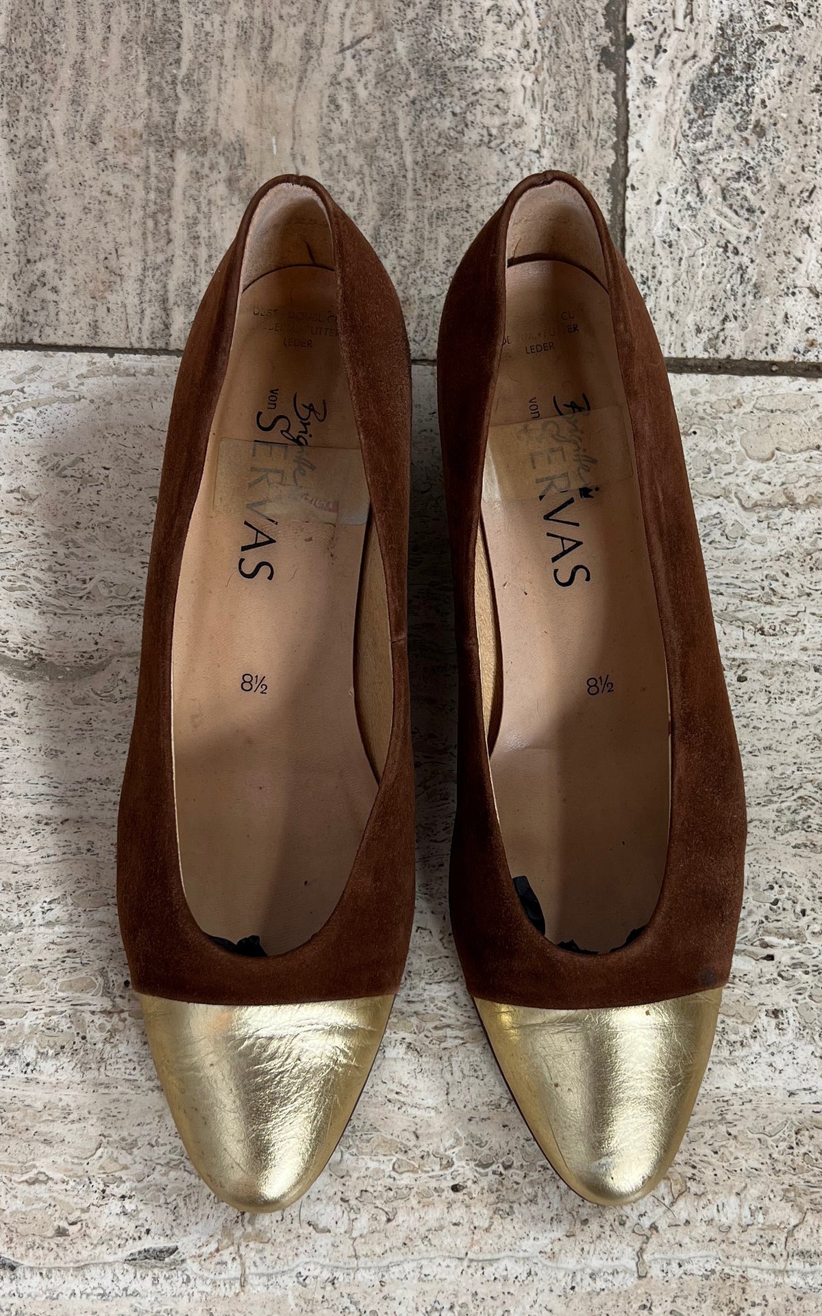 Vintage Two-Tone Leather Pumps 41