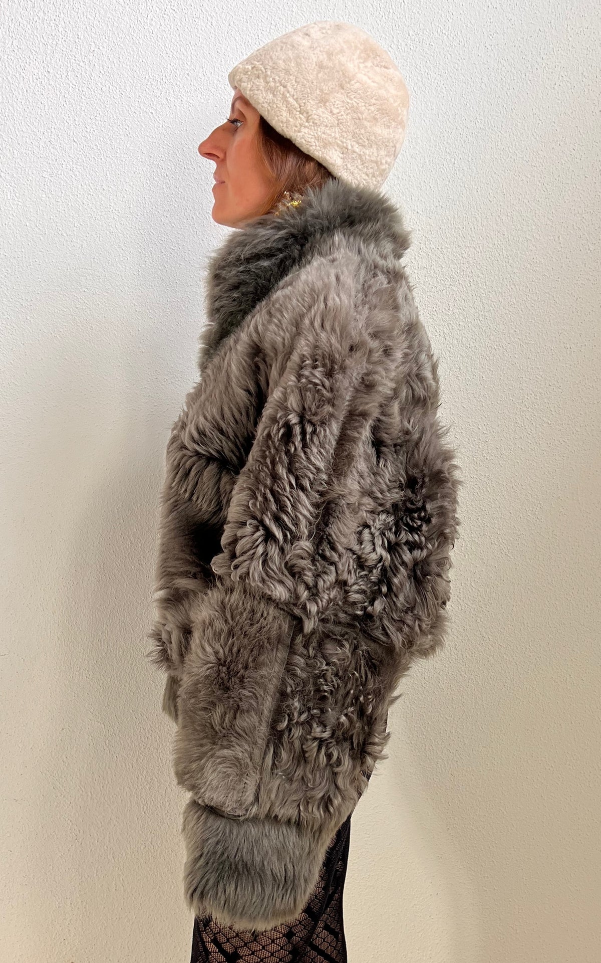 Reworked Curly Lamb Shearling Jacket
