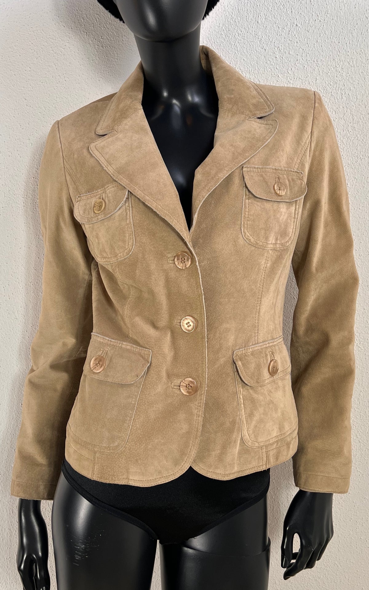 Vintage 90s Suede Blazer Jacket