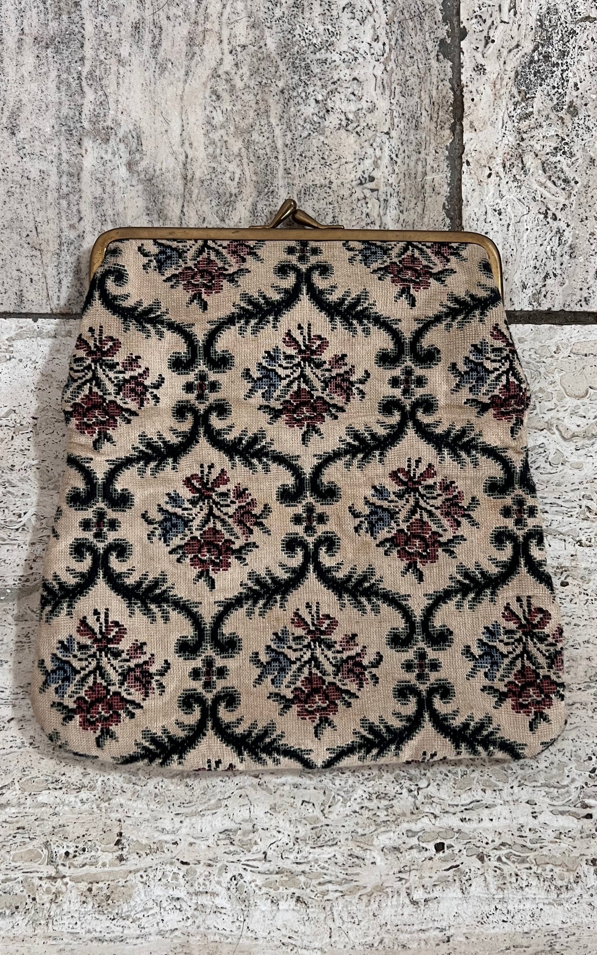Vintage Needlepoint Pouch