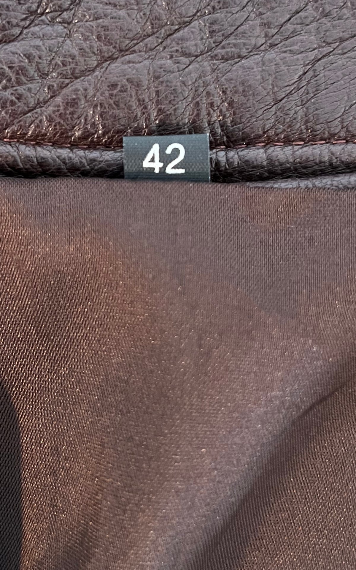 Vintage Chocolate Brown Leather Pencil Skirt
