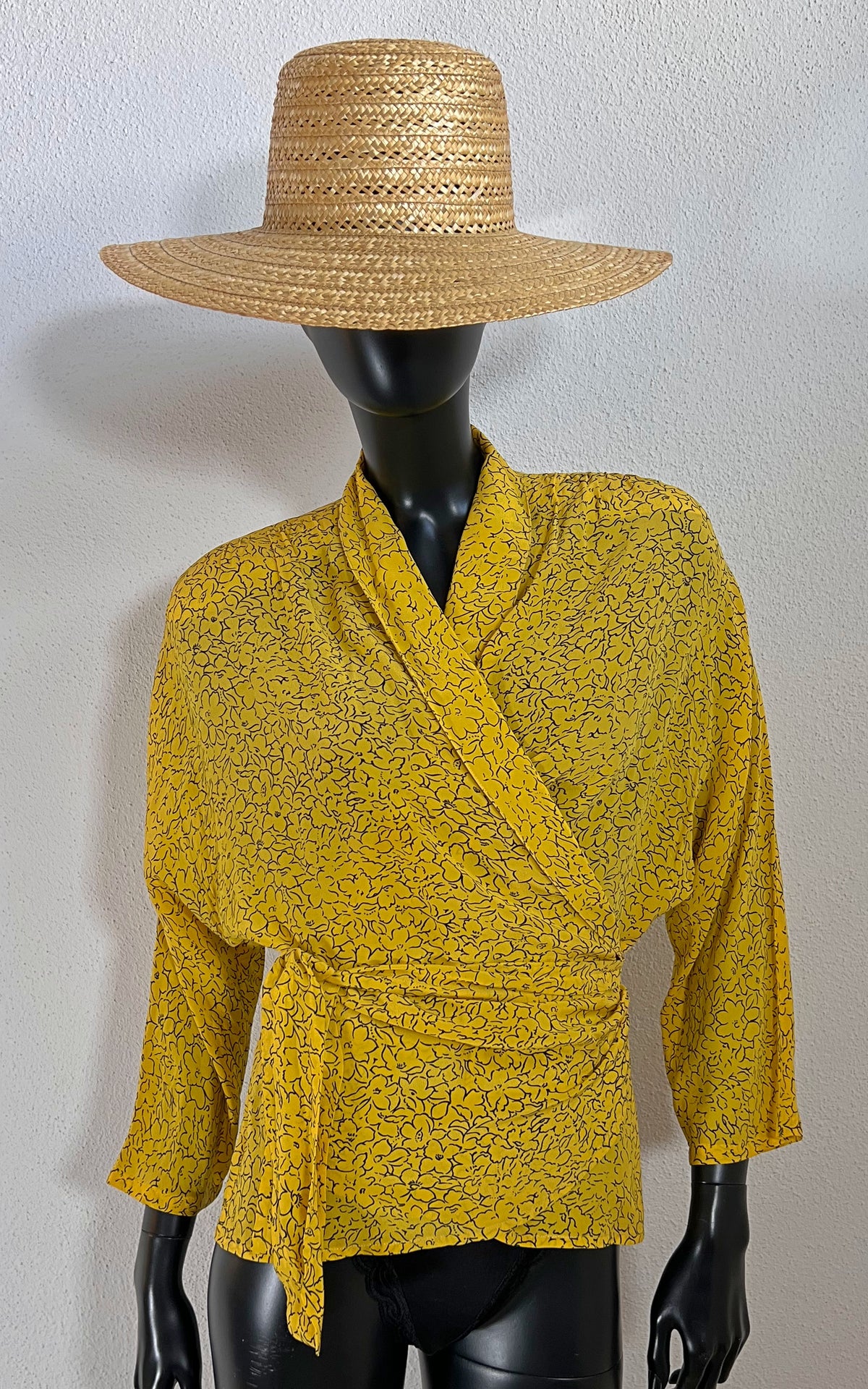 Vintage 90s Silk Wrap Blouse