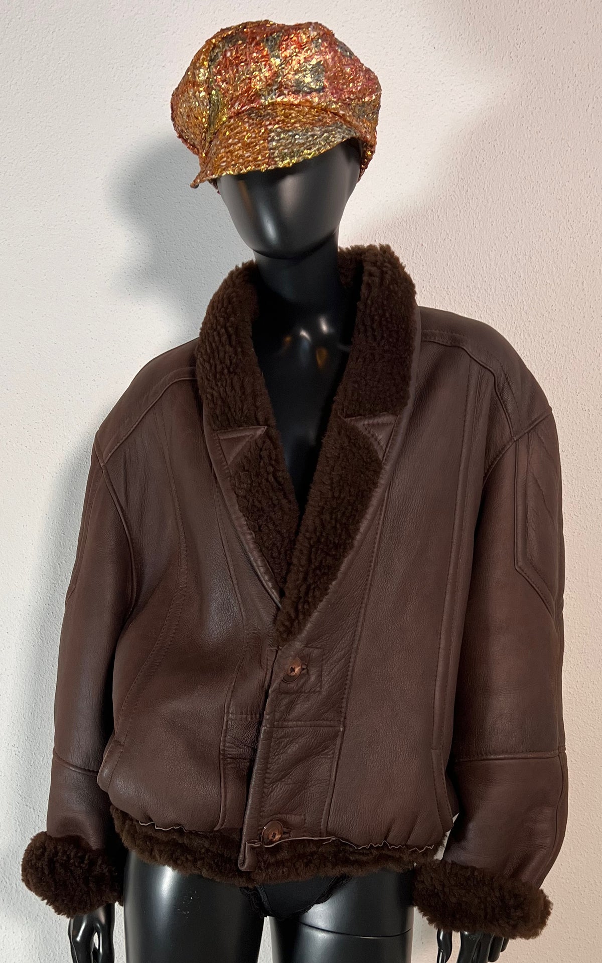 Vintage Reworked Cropped Shearling Jacket