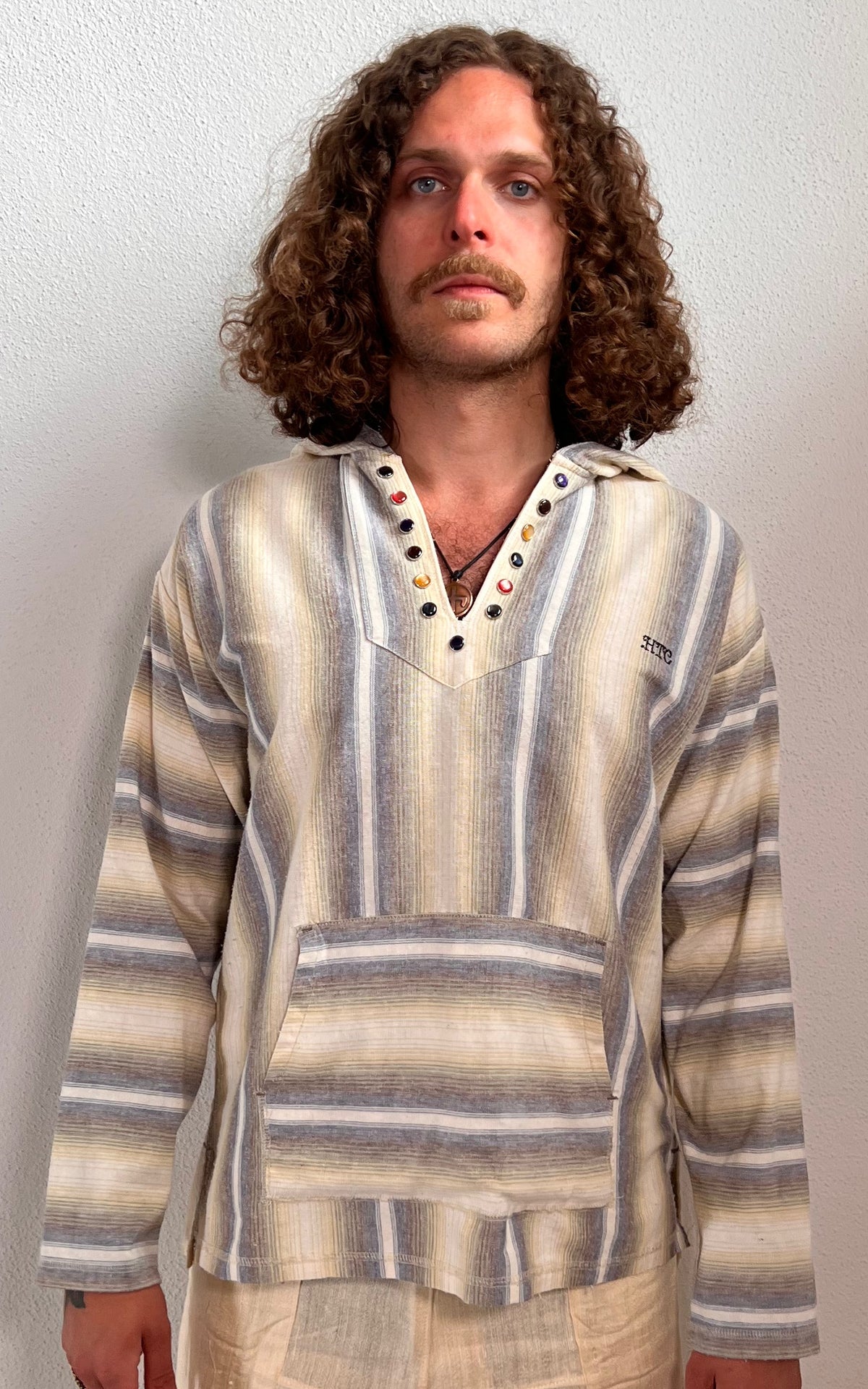 Vintage MENS 90s Hooded Shirt