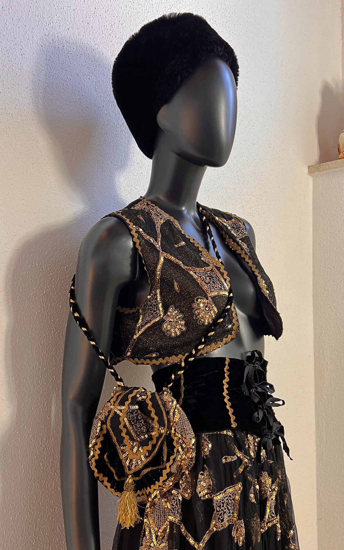 Vintage 70s Silk & Sequins 4 Piece Set