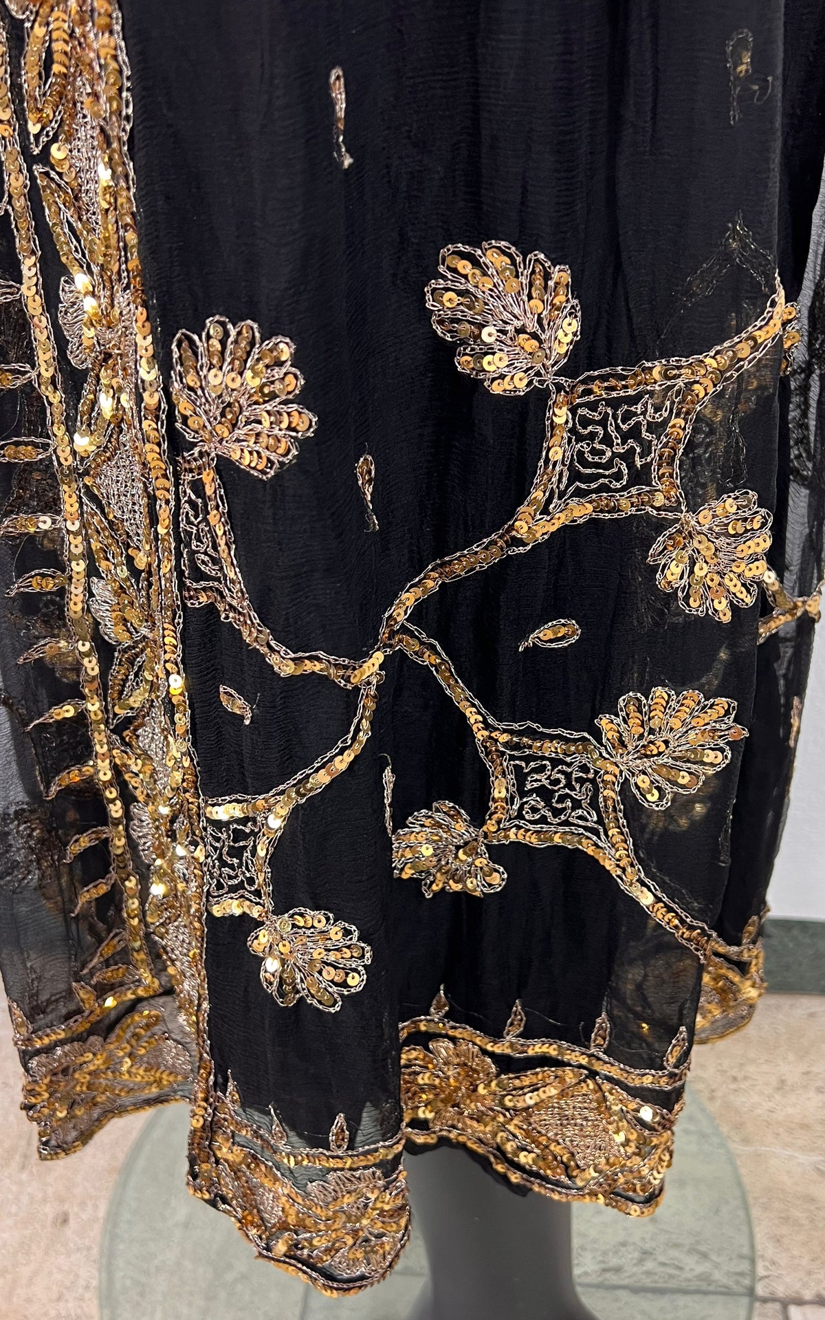 Vintage 70s Silk & Sequins 4 Piece Set