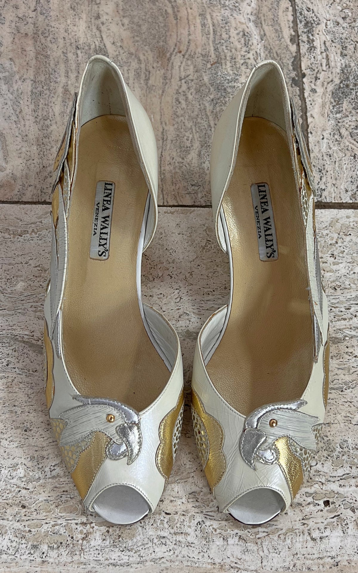 Vintage Linea Wally's Venezia Parrot Wedges 40