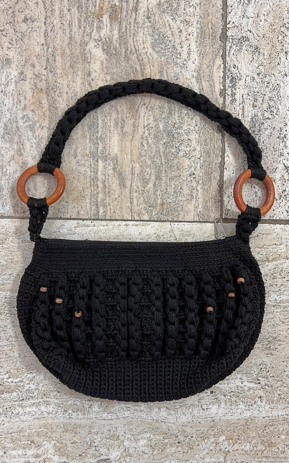 Vintage Crochet Baguette Bag