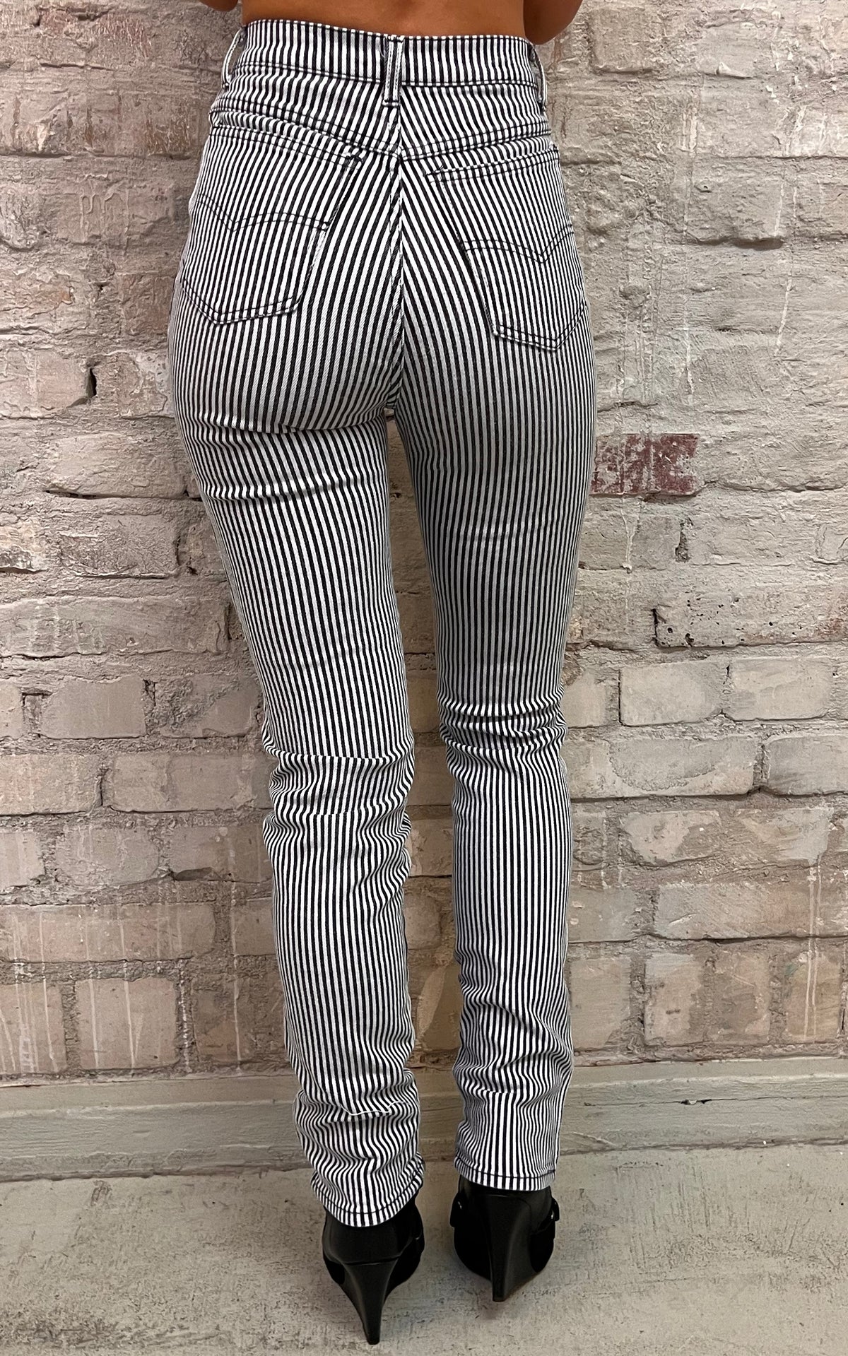 Vintage 80s Skinline Jeans Striped