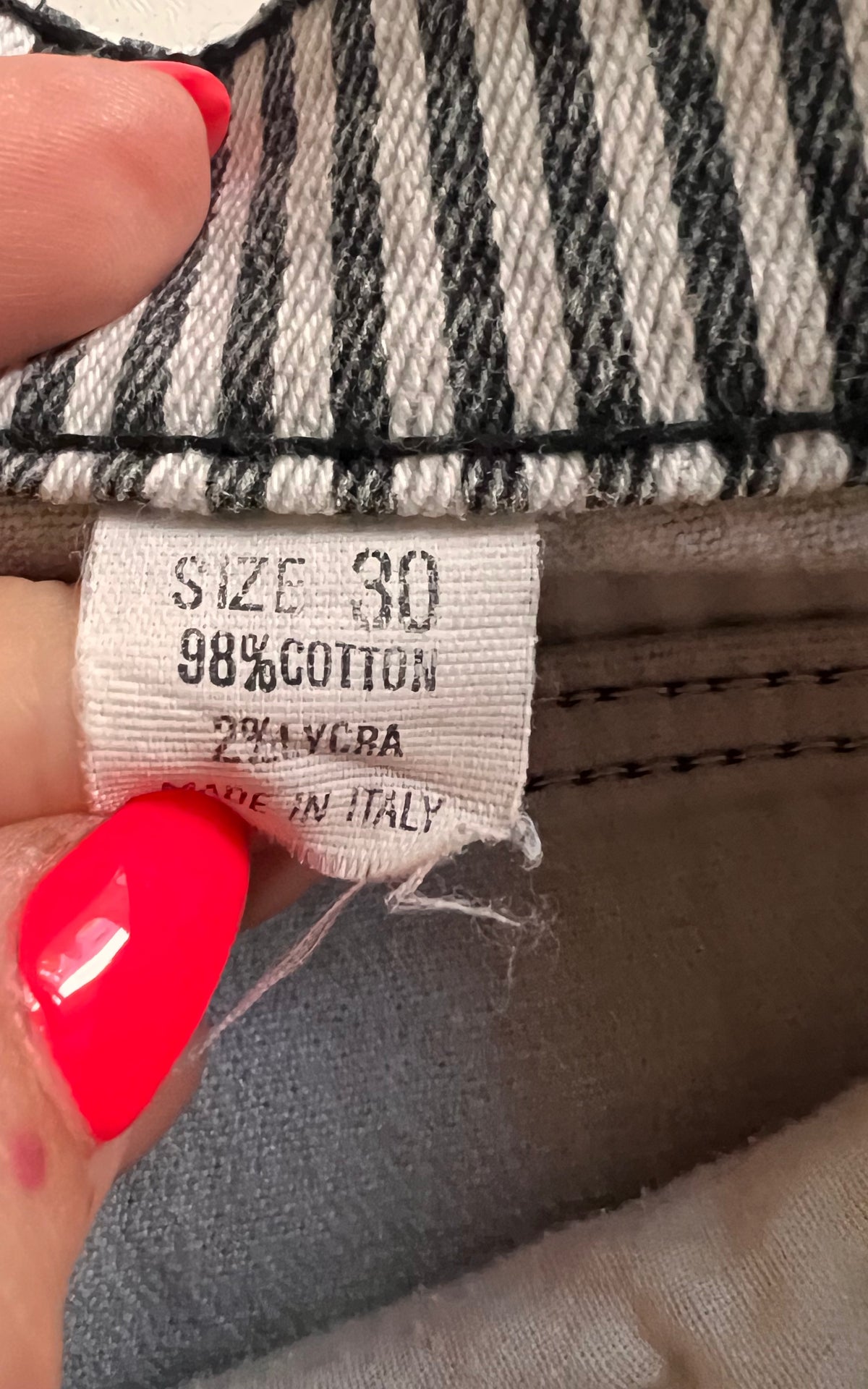 Vintage 80s Skinline Jeans Striped