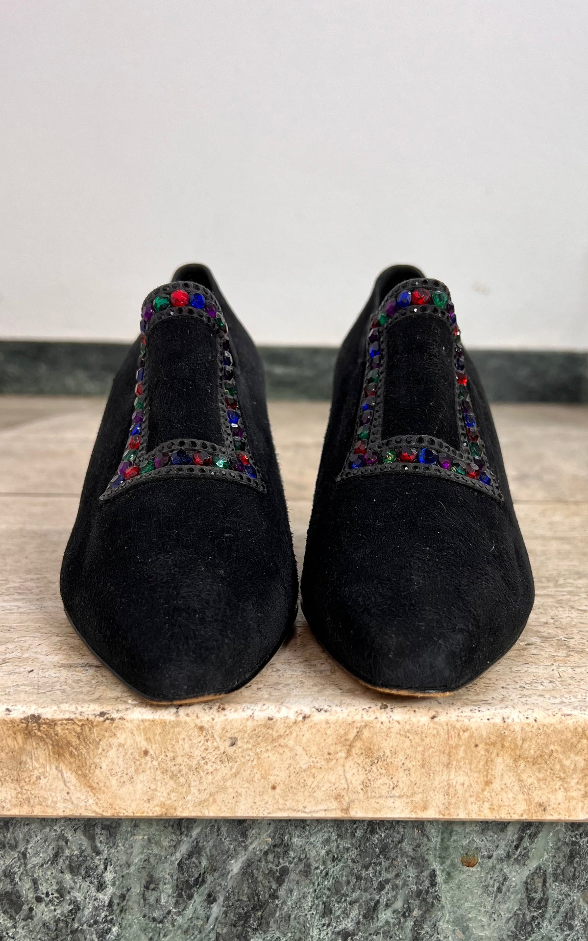 Vintage 80s Stuart Weizmann Slip-On Heel 38