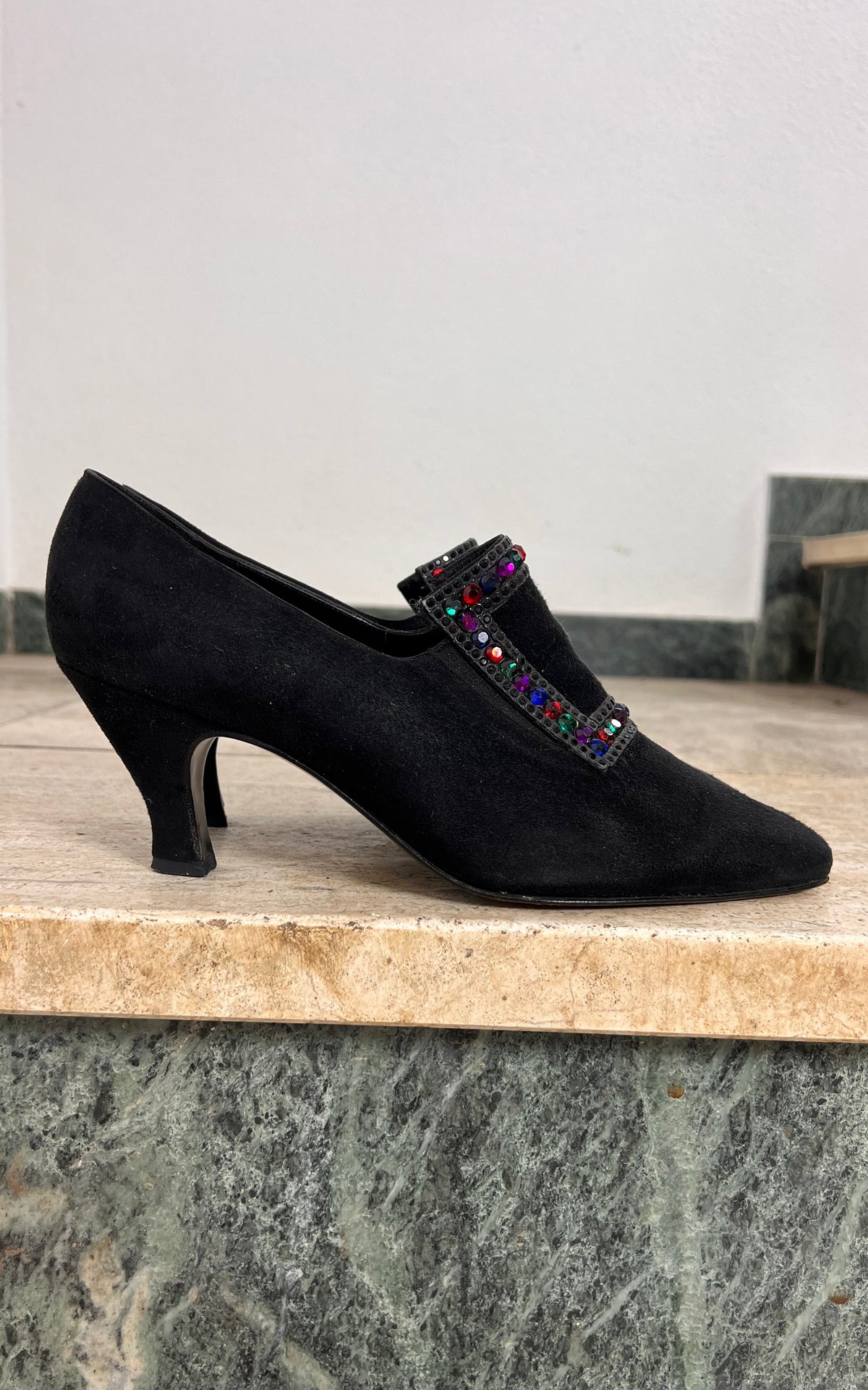 Vintage 80s Stuart Weizmann Slip-On Heel 38