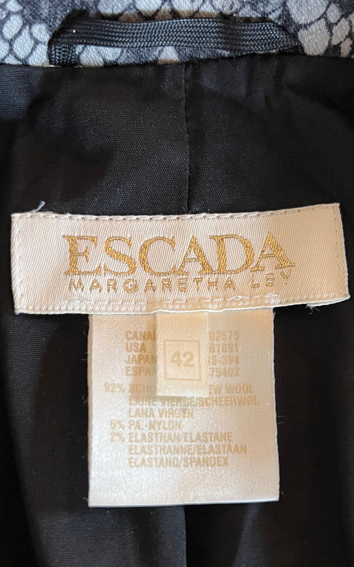 Vintage Escada Snake Blazer Jacket
