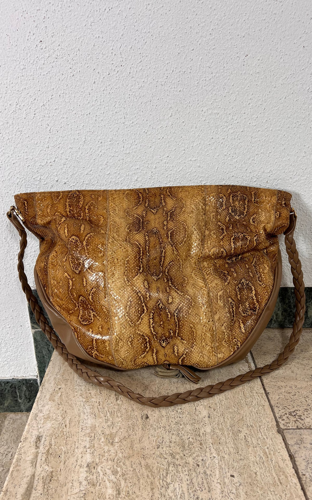 Vintage Pallizio Snakeskin Big Hobo Bag