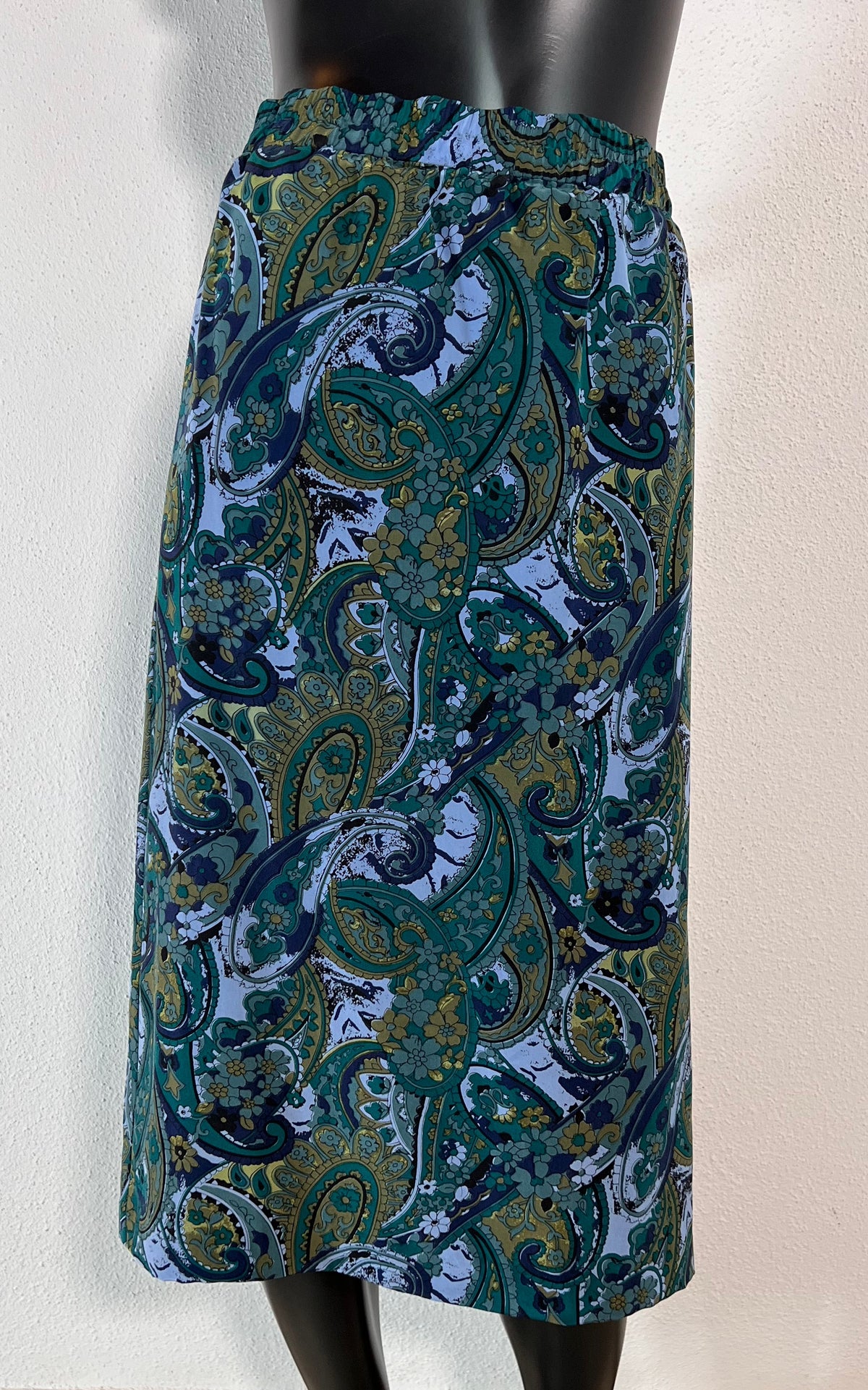 Vintage Paisley Silk Skirt