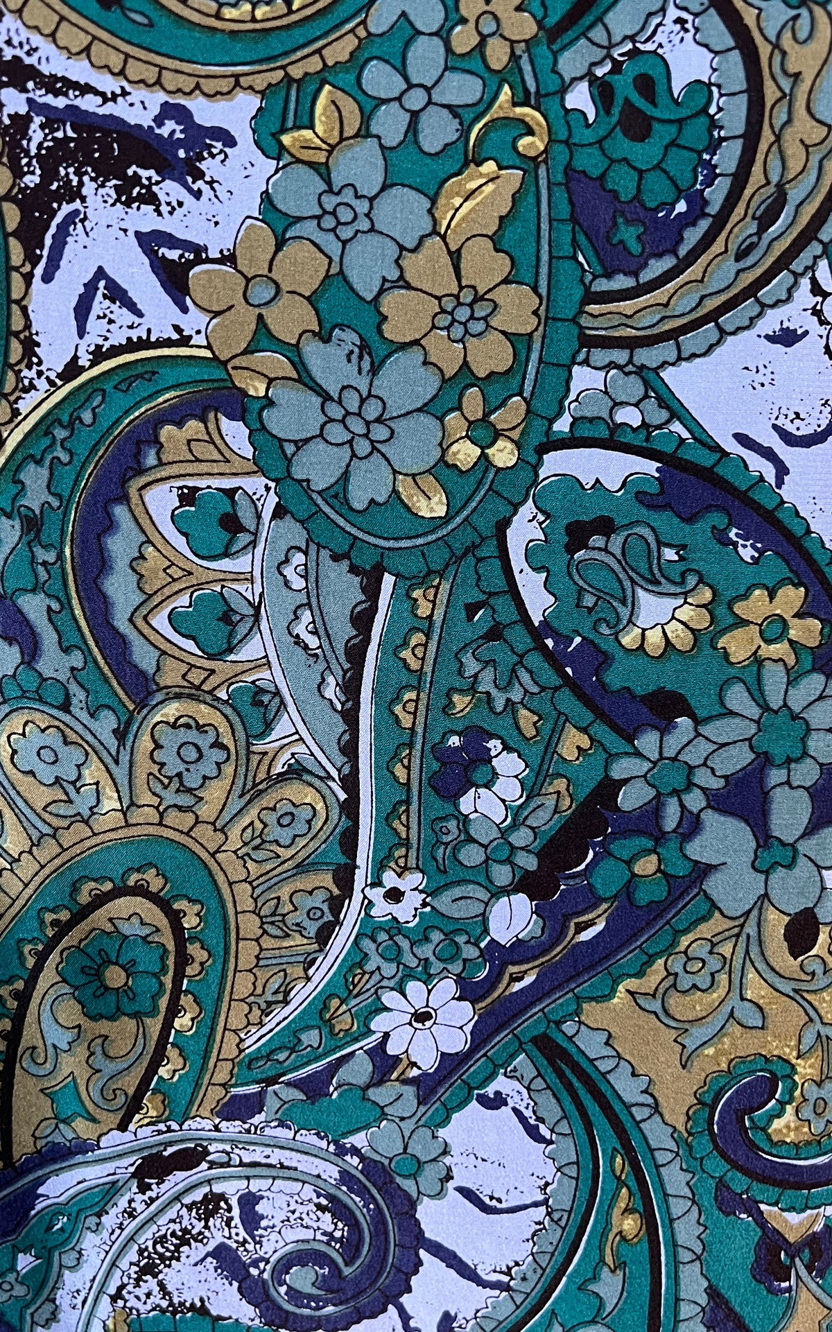 Vintage Paisley Silk Blouse