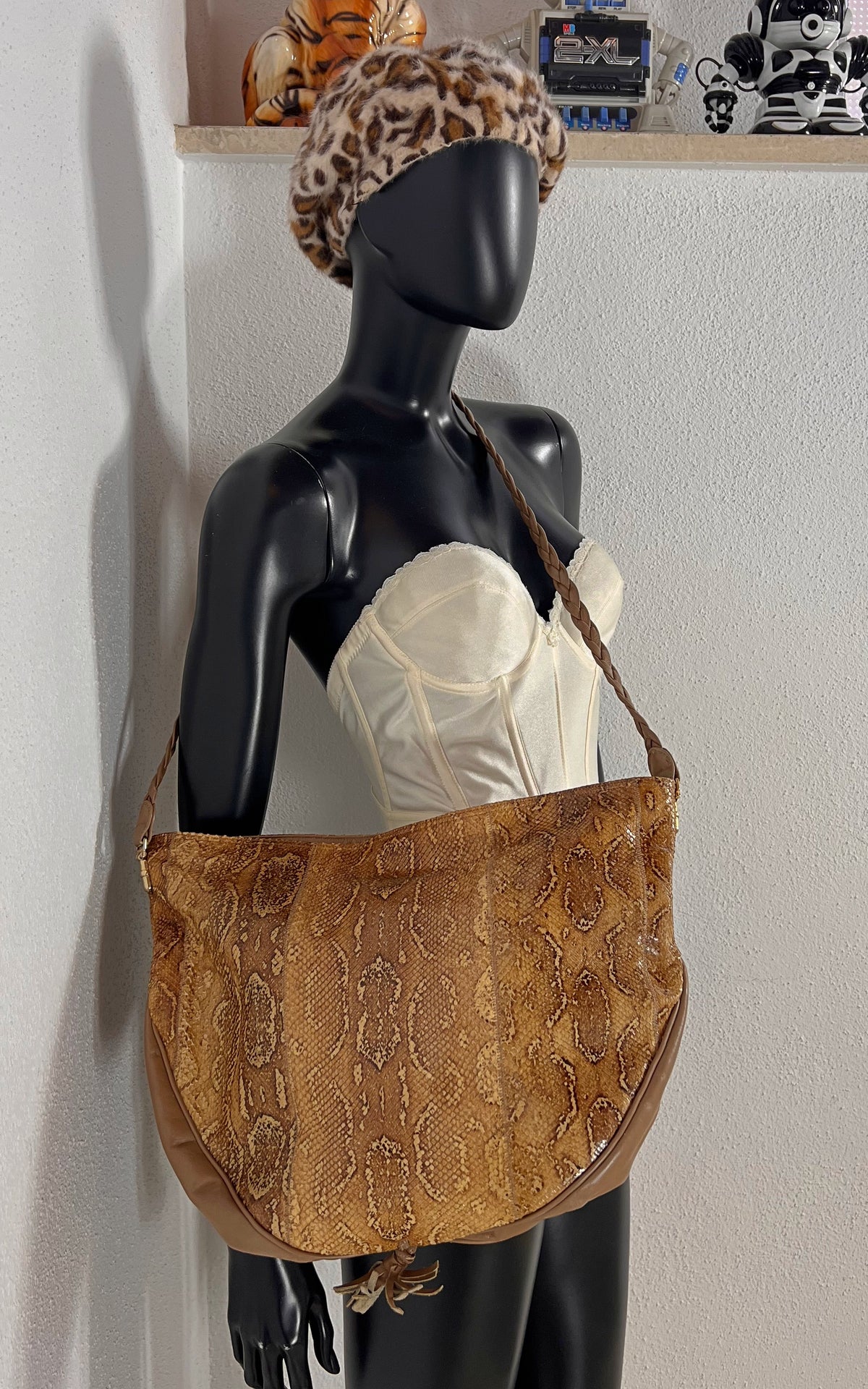 Vintage Pallizio Snakeskin Big Hobo Bag