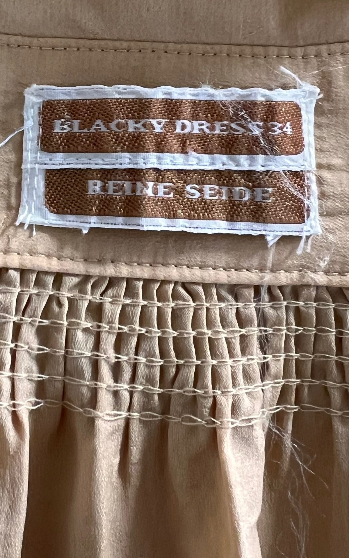 Vintage 70s Blacky Dress Silk Blouse